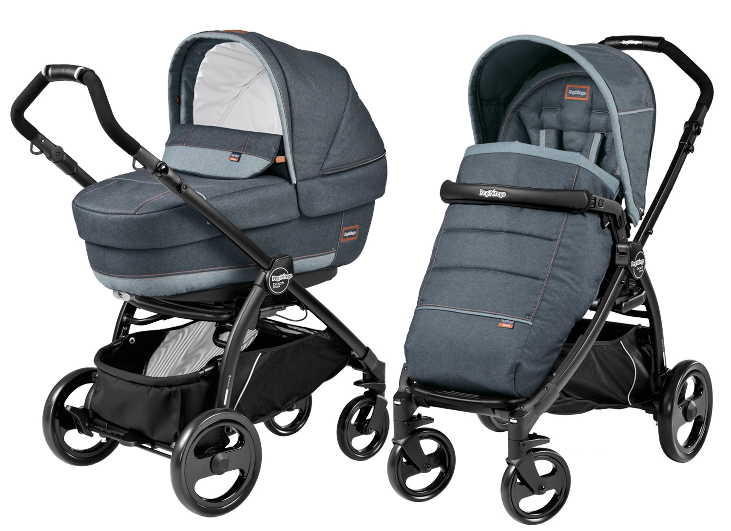 Коляска 2 в 1 Peg Perego Book Plus Elite Modular Blue Denim