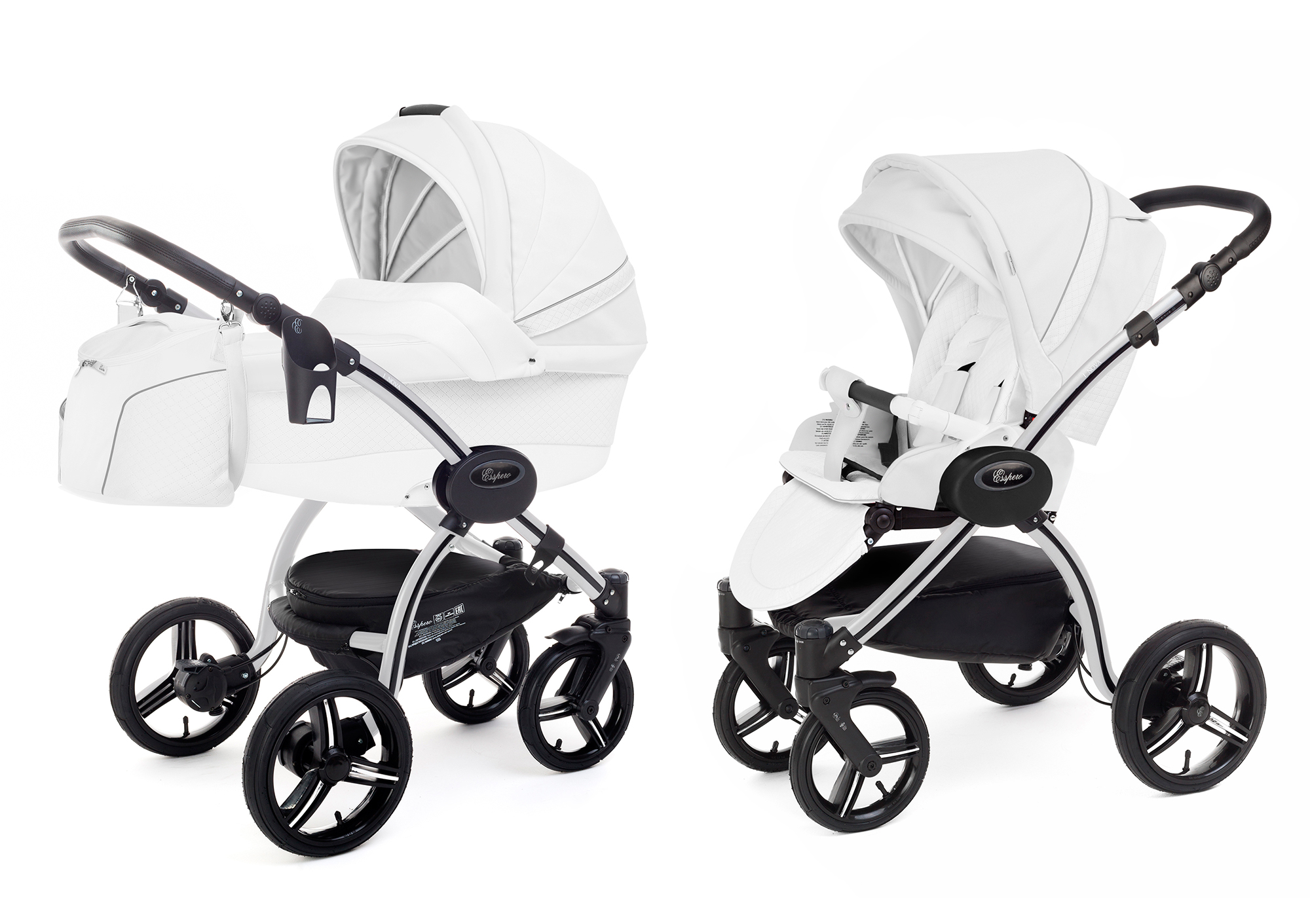 Коляска 2 в 1 Esspero Grand I-Nova (шасси Grey) Nappa White