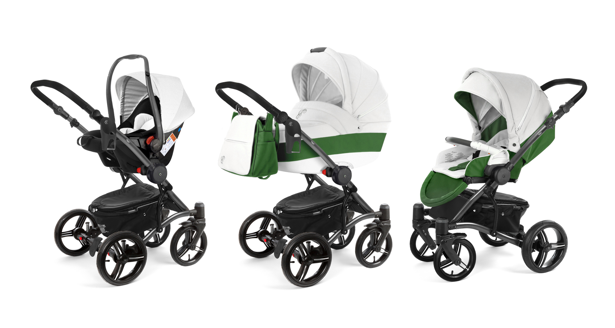Коляска 3 в 1 Esspero Grand Tour (шасси Graphite) Apple leatherette