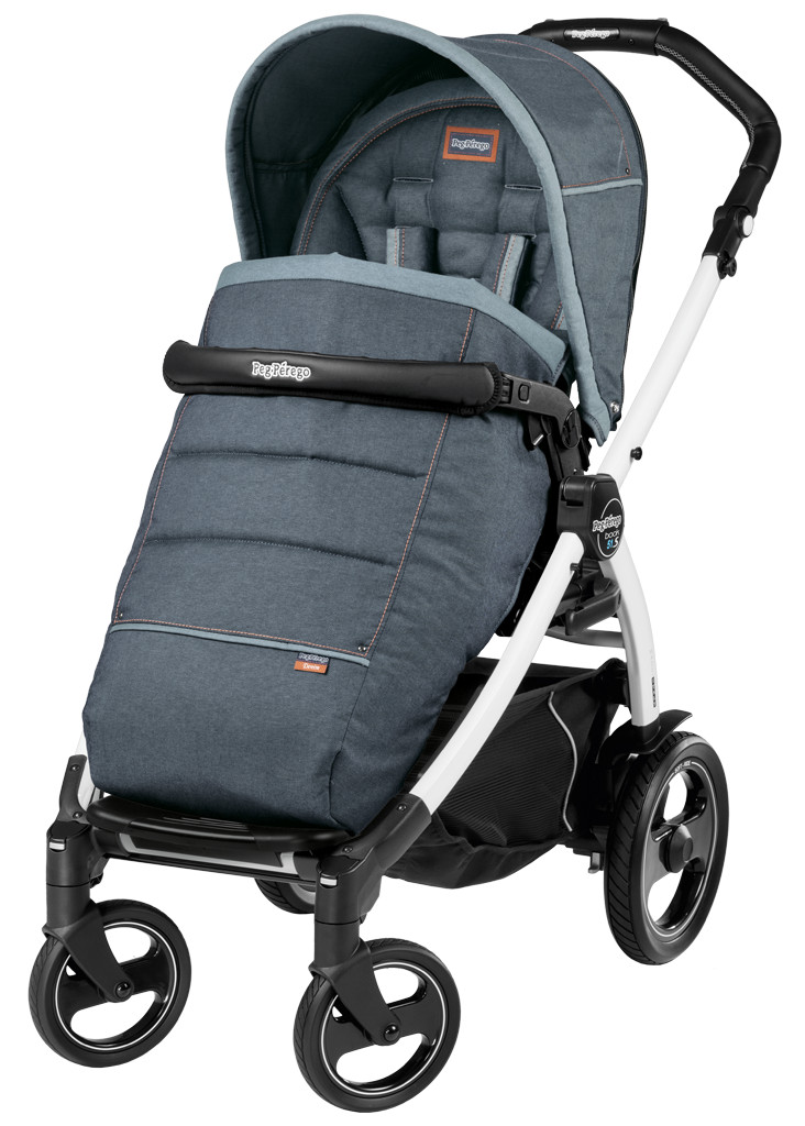 Прогулочная коляска Peg Perego Book 51 S Pop Up Completo (шасси White/Black) Blue Denim