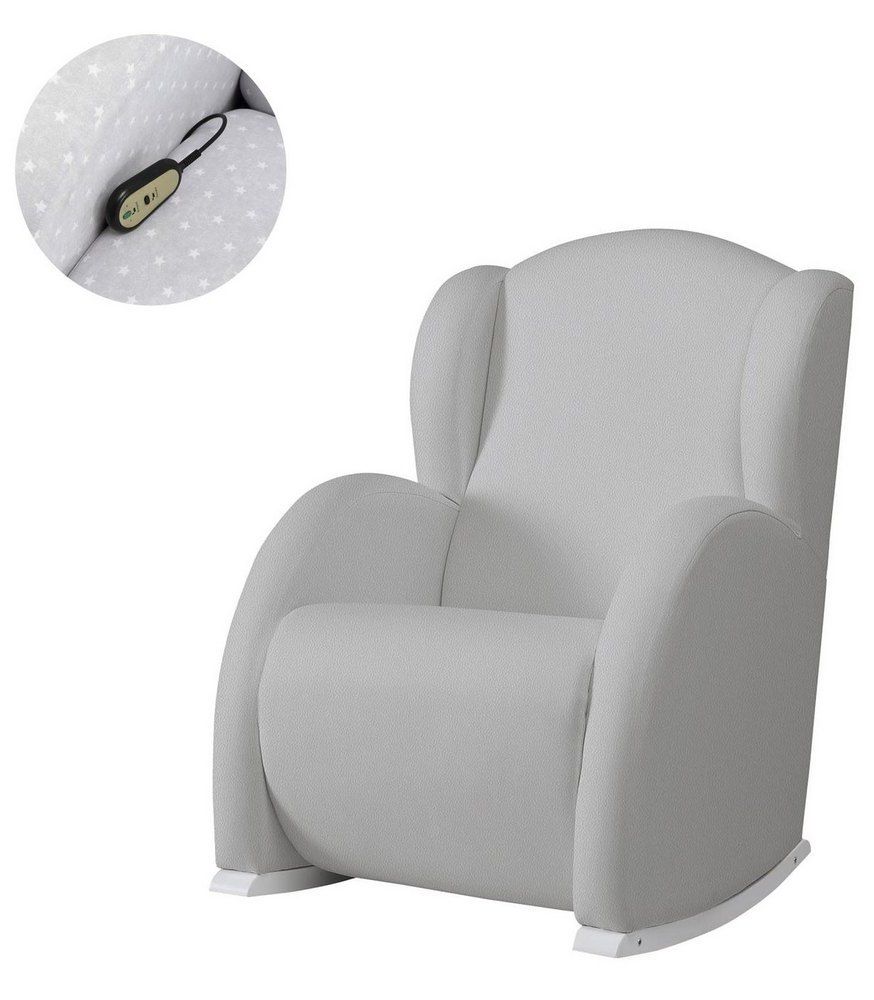 Кресло-качалка с Relax-системой Micuna Wing/Flor White/Grey
