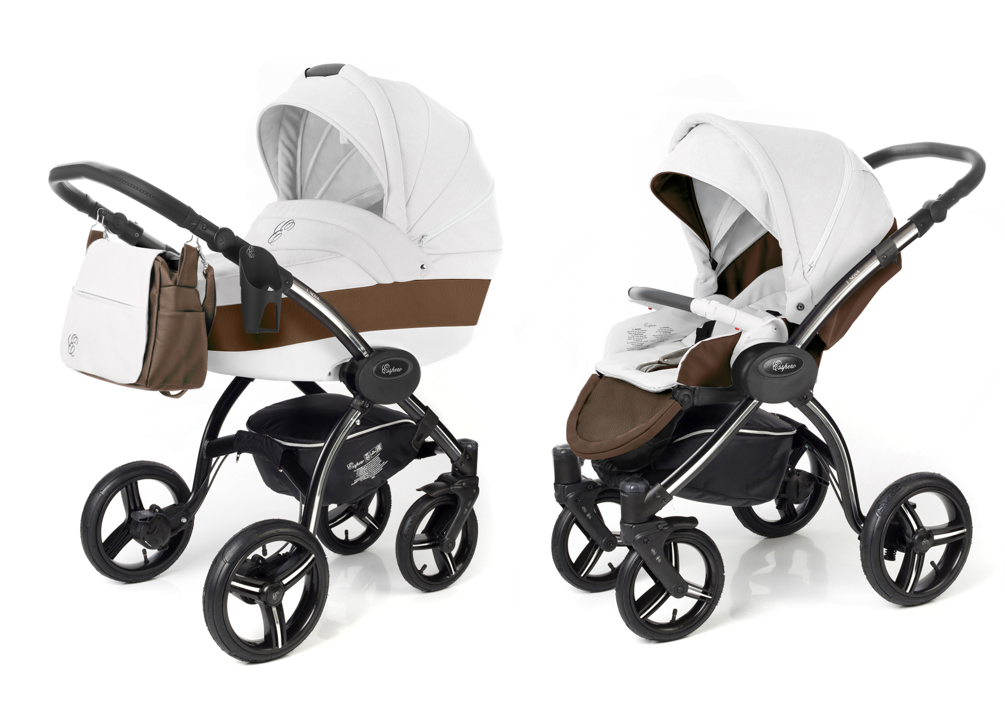 Коляска 2 в 1 Esspero Grand I-Nova (шасси Black) Canella leatherette