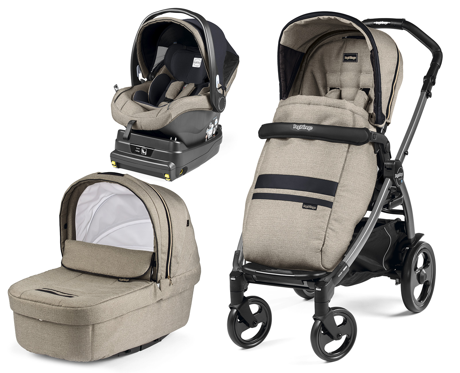 Коляска 3 в 1 Peg Perego Book 51 Primonido I-Size Modular Luxe Ecru