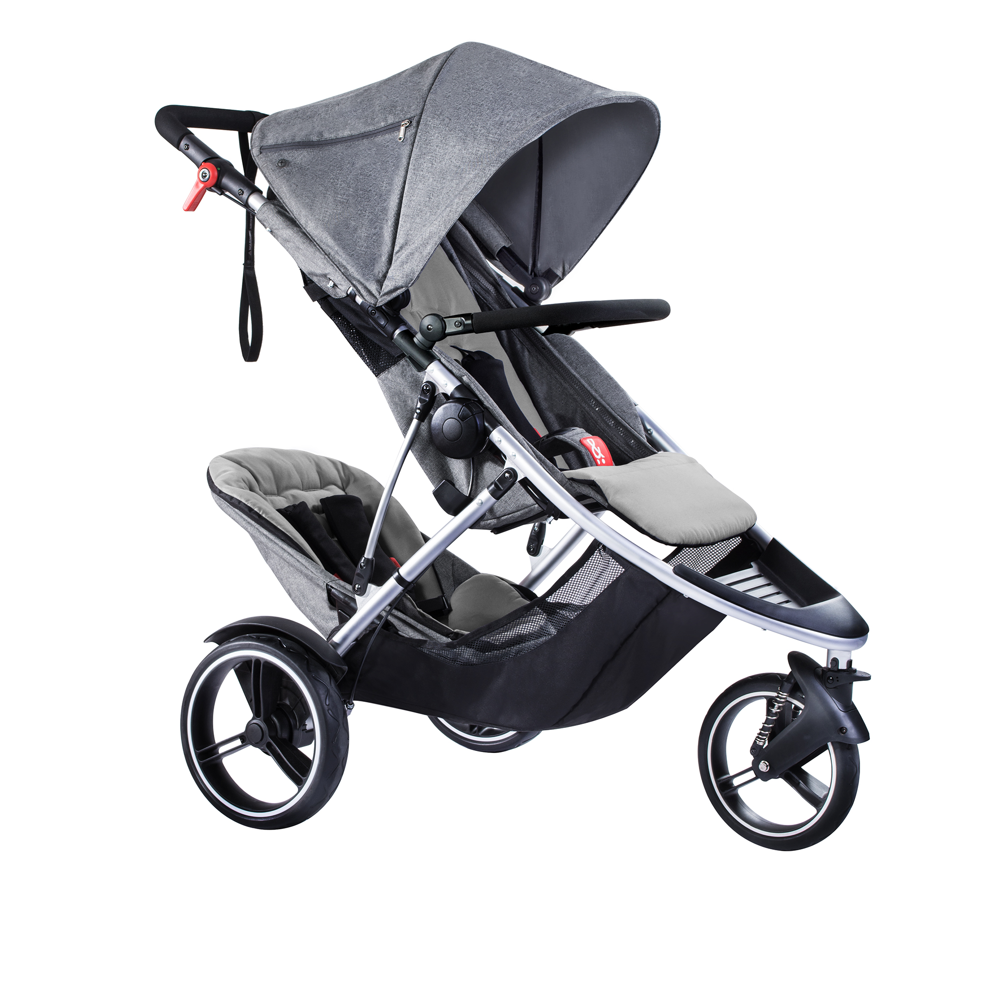 Коляска для двойни Phil & Teds Dash Grey