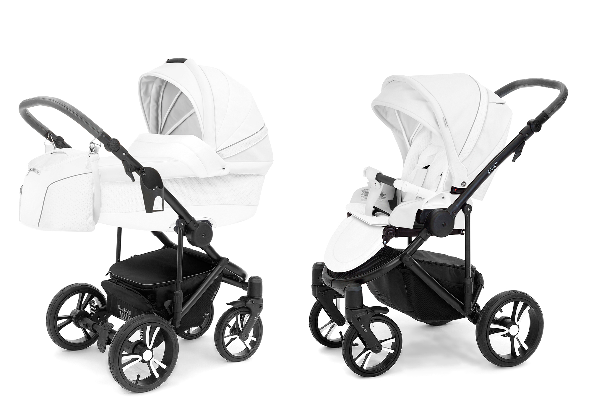 Коляска 2 в 1 Esspero Grand Magic Pro (шасси Black) Nappa White