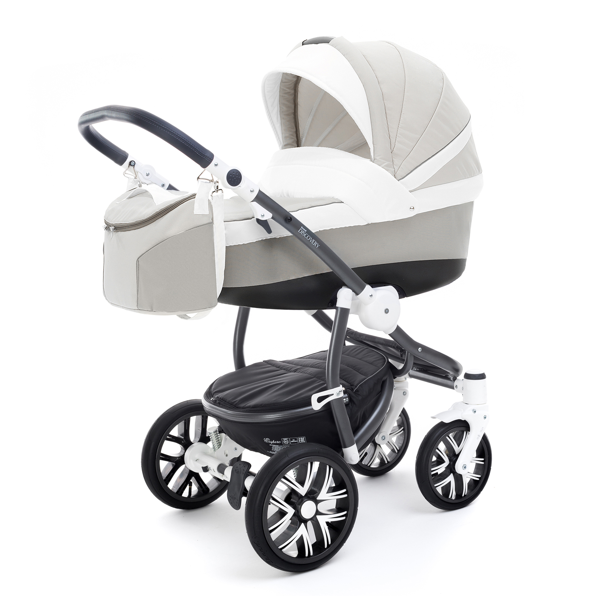 Коляска для новорожденных Esspero Grand Discovery (шасси Graphite White) Vanila