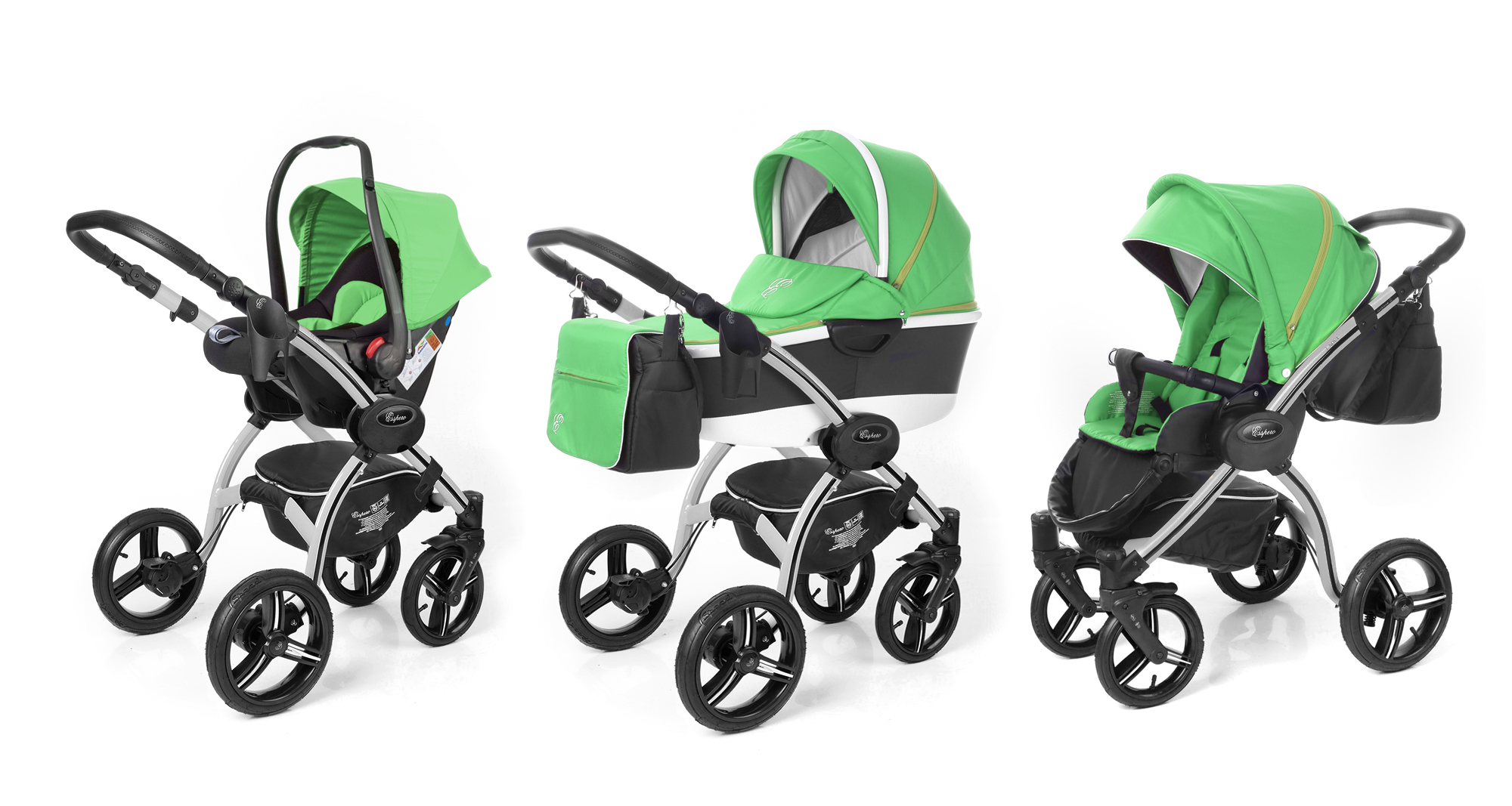 Коляска 3 в 1 Esspero I-Nova Alu (шасси Grey) Green