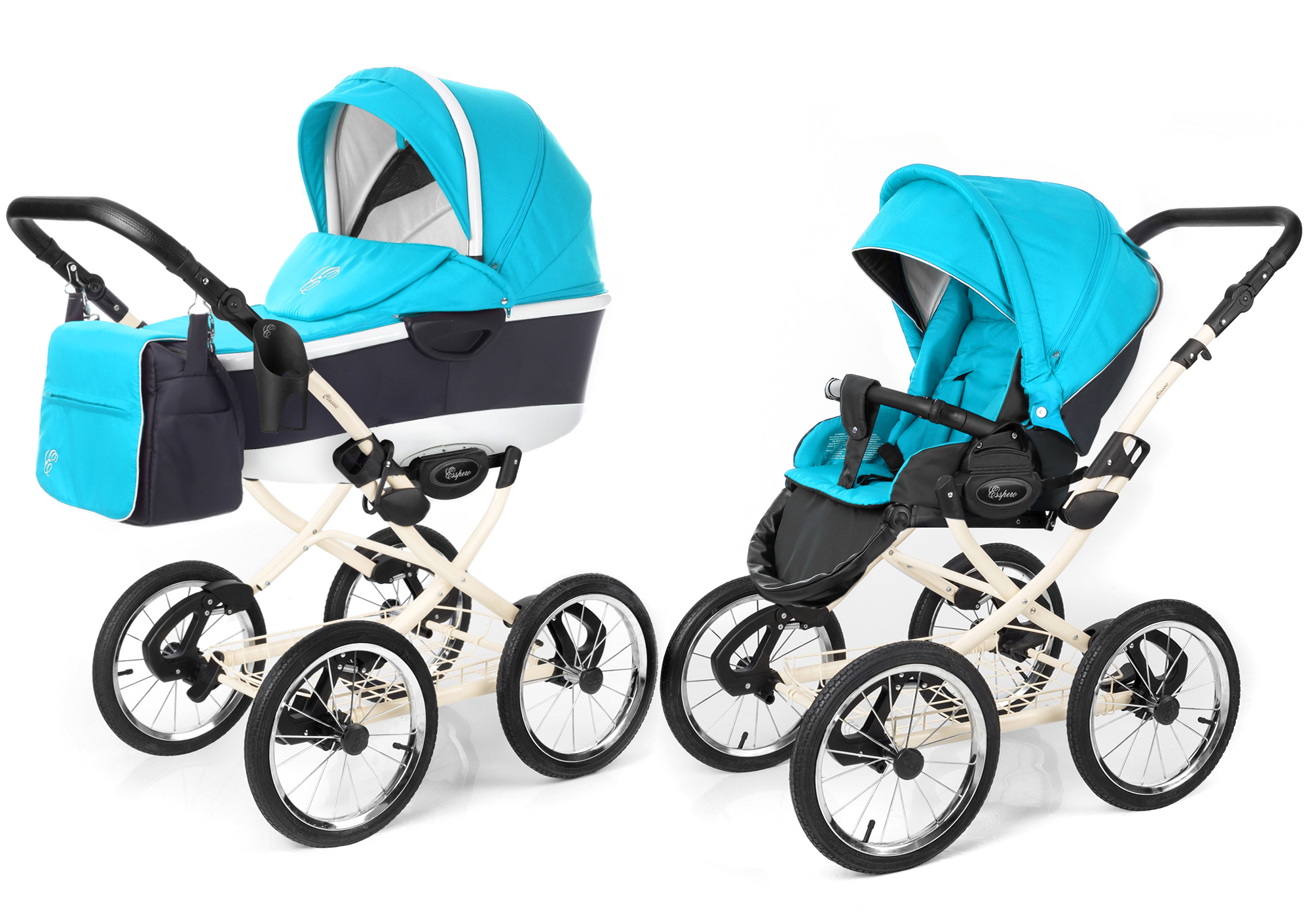 Коляска 2 в 1 Esspero Classic Alu (шасси Beige) Aqua