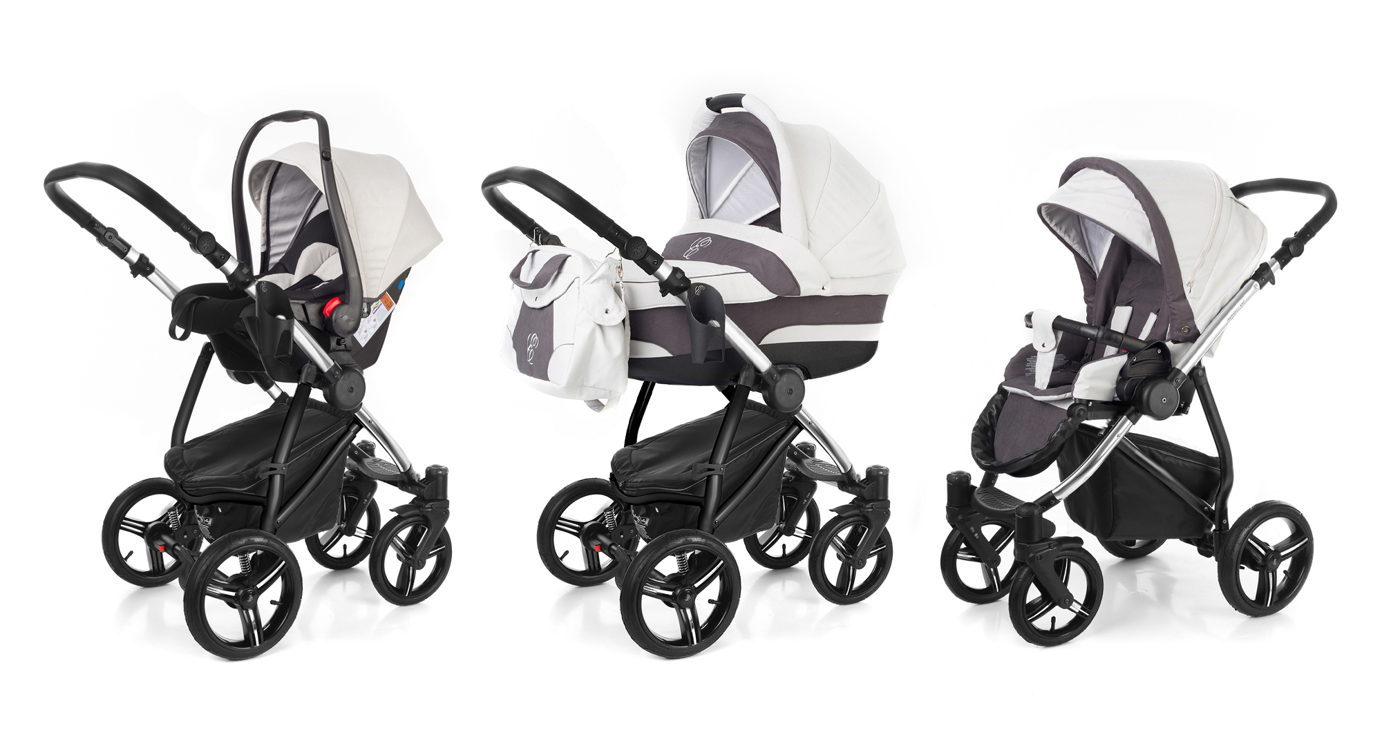 Коляска 3 в 1 Esspero Newborn Lux (шасси Chrome) Grey