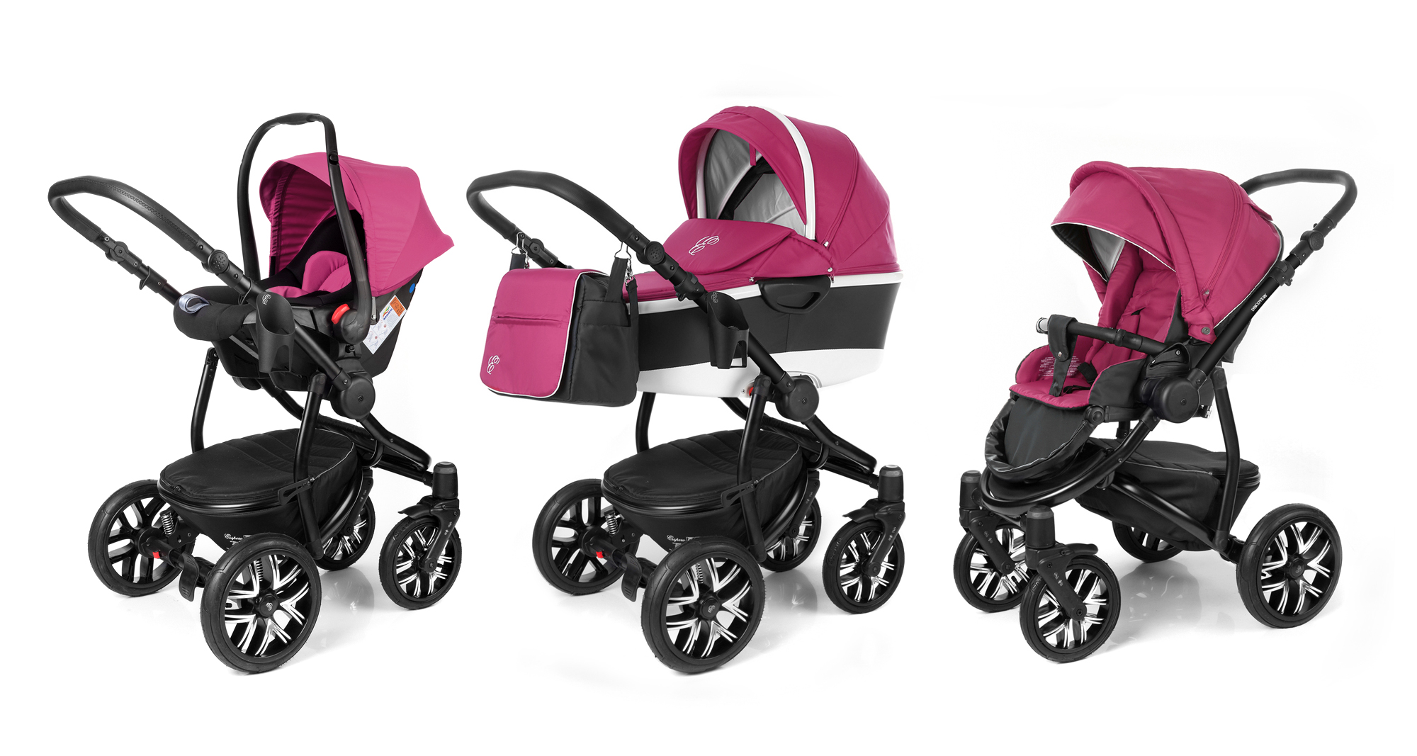 Коляска 3 в 1 Esspero Discovery Alu (шасси Black) Camellia