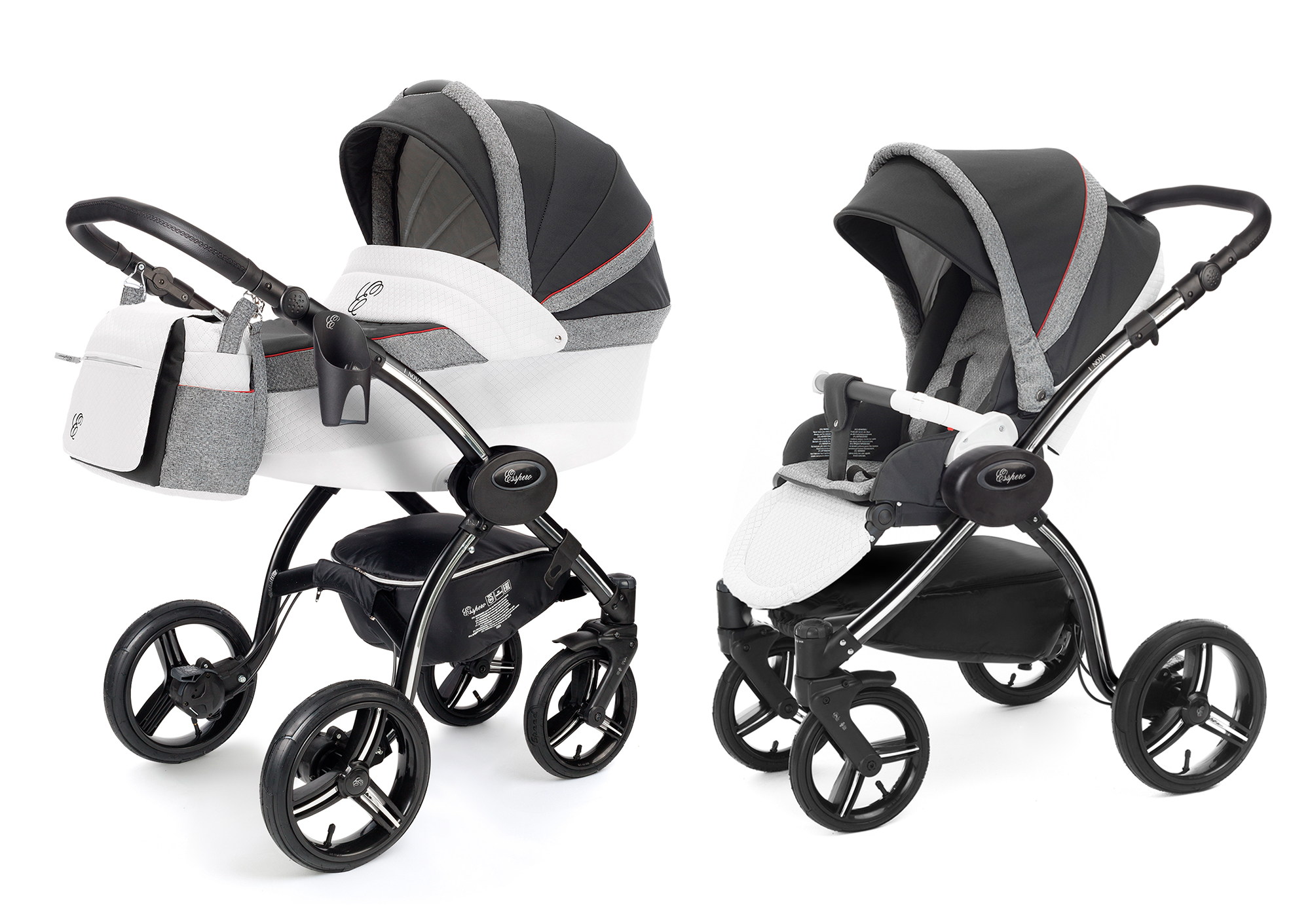 Коляска 2 в 1 Esspero Grand I-Nova (шасси Black) Royal Grey