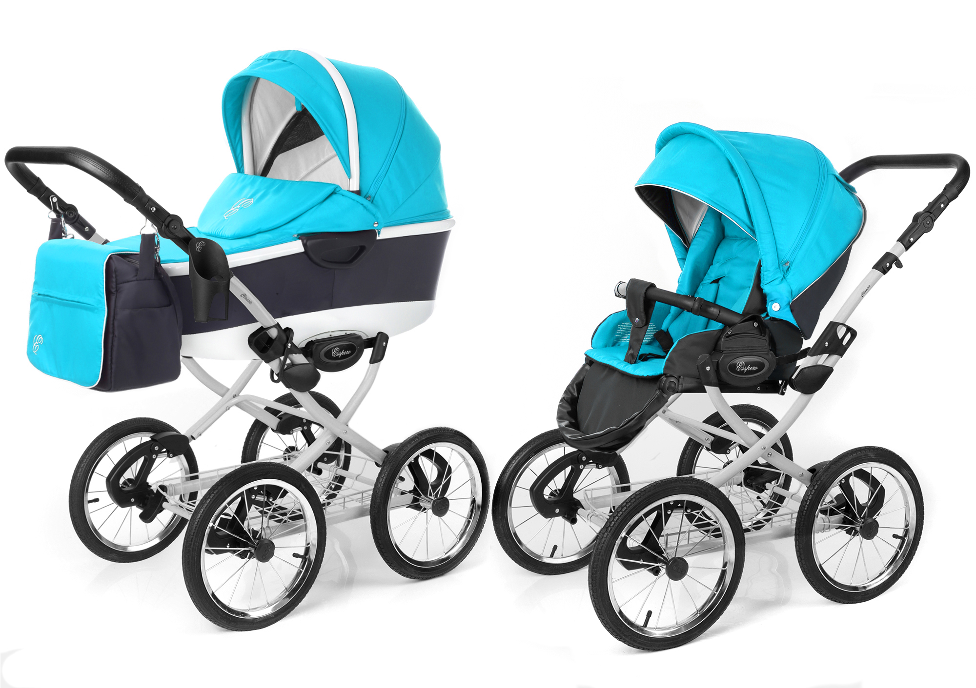 Коляска 2 в 1 Esspero Classic Alu (шасси Grey) Aqua