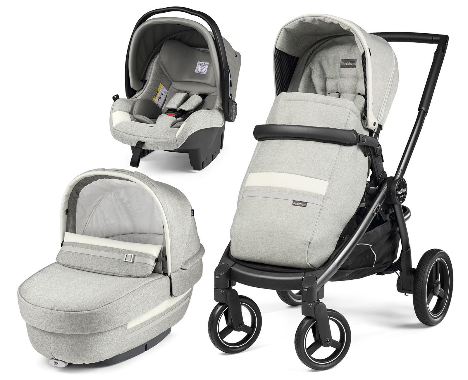 Коляска 3 в 1 Peg Perego Team Elite SL Set Modular Luxe Pure