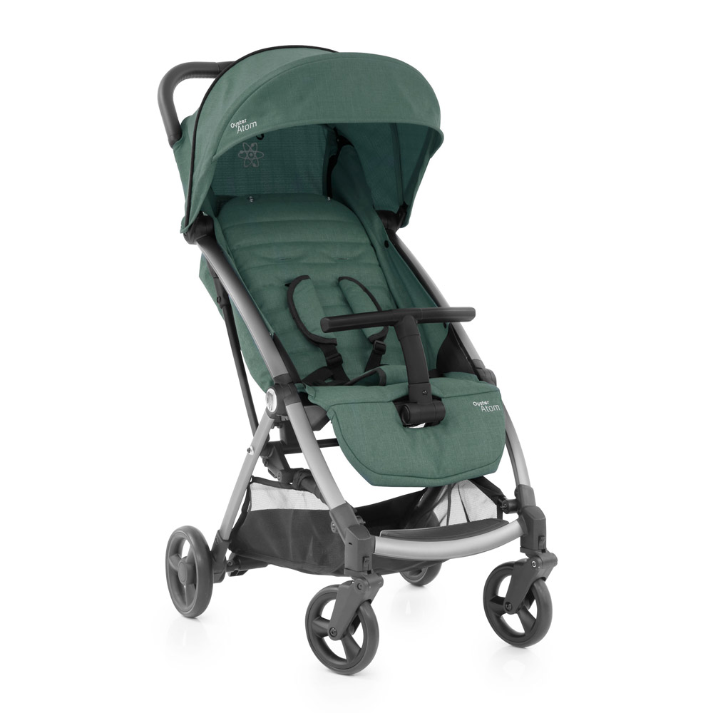 Прогулочная коляска Oyster Atom Olive Green с накидкой на ножки
