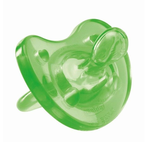 Пустышка Chicco Physio Soft, 1 шт., 12 мес.+, силикон зеленый, 310410072