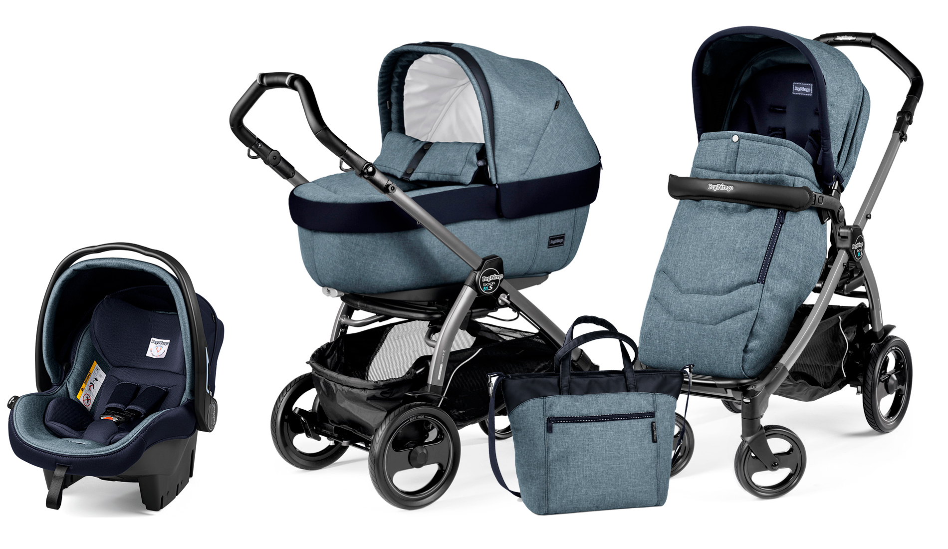 Коляска 3 в 1 Peg Perego Book 51 S Elite Set Modular (шасси Jet) Horizon