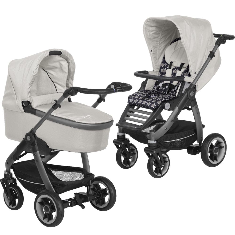 Коляска 2 в 1 Teutonia Cosmo V4 (шасси Graphite) 6120-6120-6165 Stone-Starlight