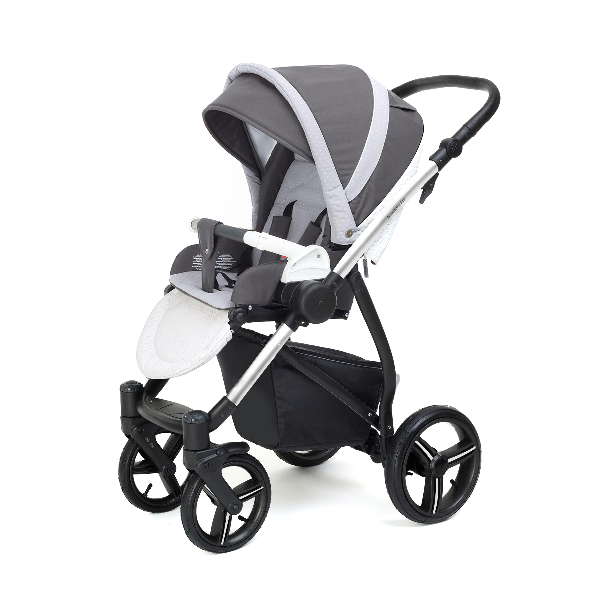 Прогулочная коляска Esspero Grand Newborn Lux (шасси Chrome) Royal Silver