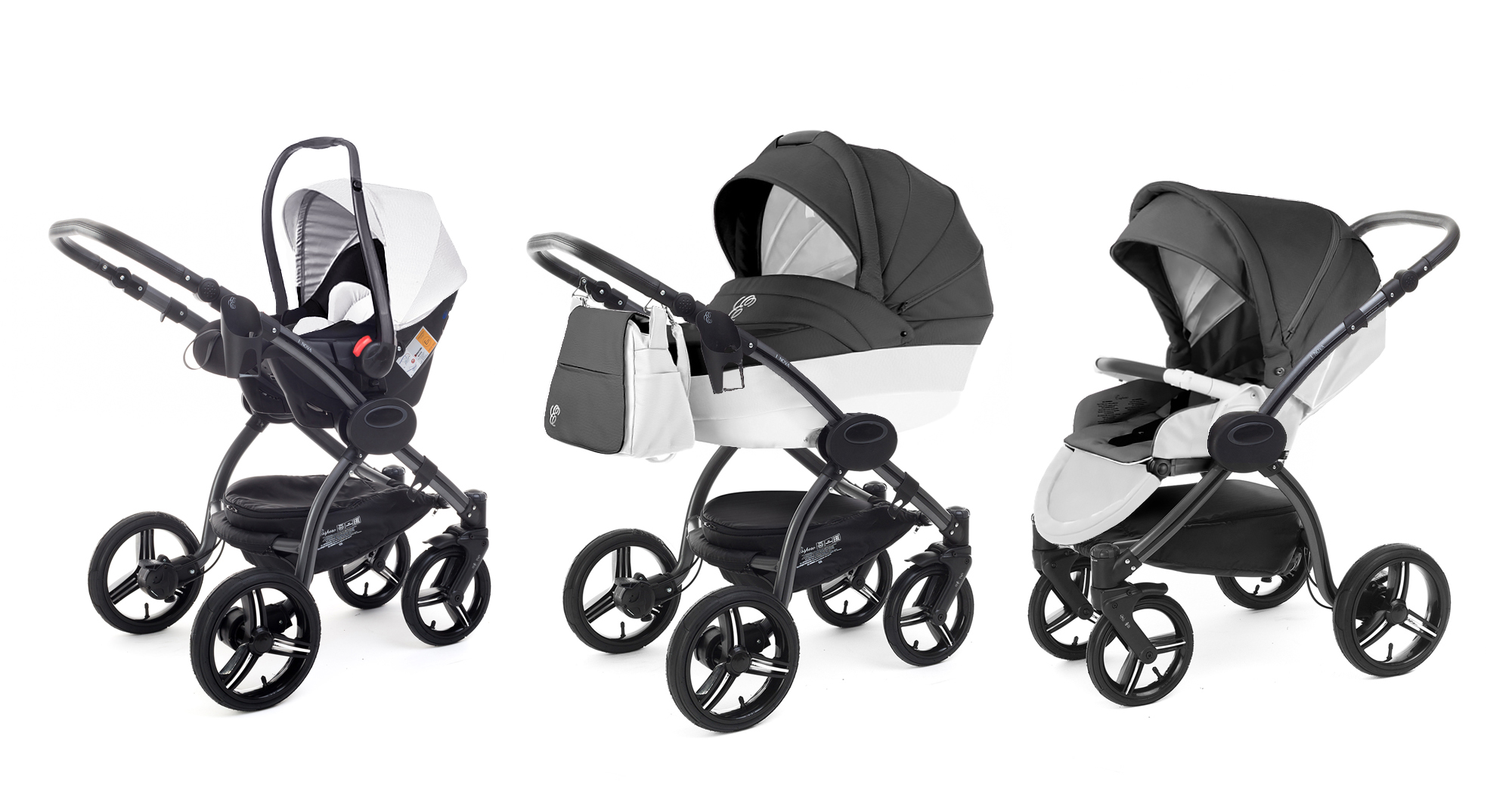 Коляска 3 в 1 Esspero Grand I-Nova (шасси Graphite) Grafite leatherette