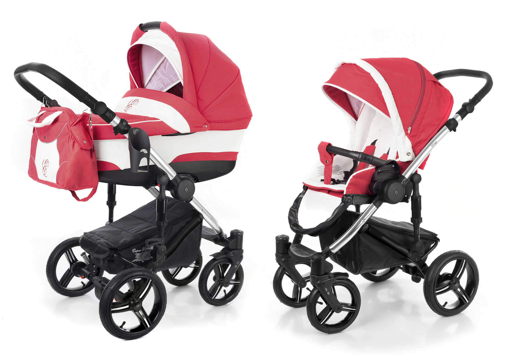 Коляска 2 в 1 Esspero Magic (шасси Chrome) Red Lux