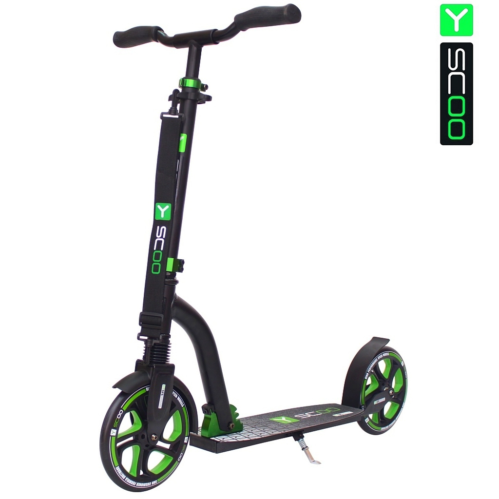 Самокат Y-SCOO RT 215 MONTEREY с 2 амортизаторами green/black