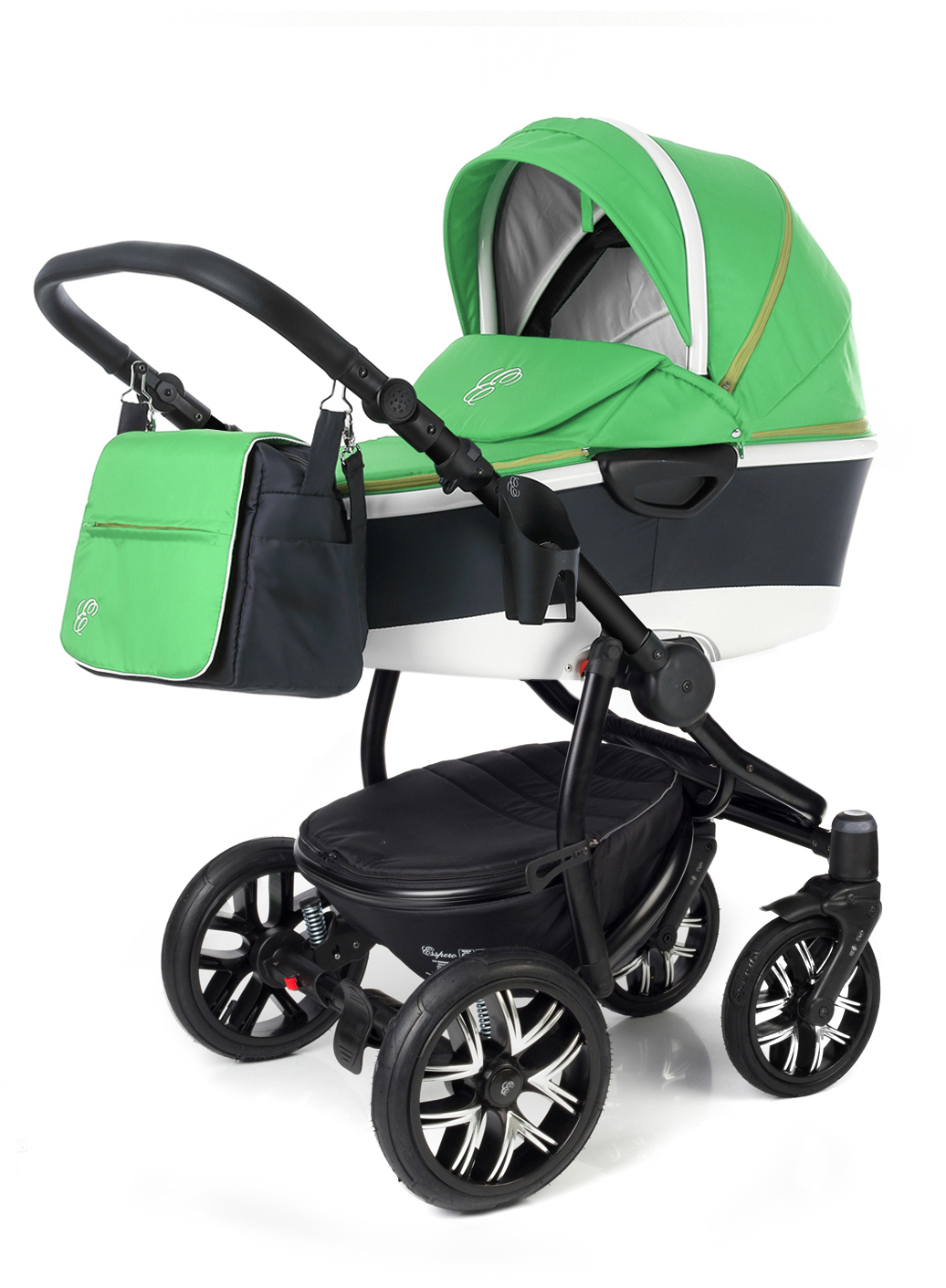 Коляска для новорожденных Esspero Discovery Alu (шасси Black) Green