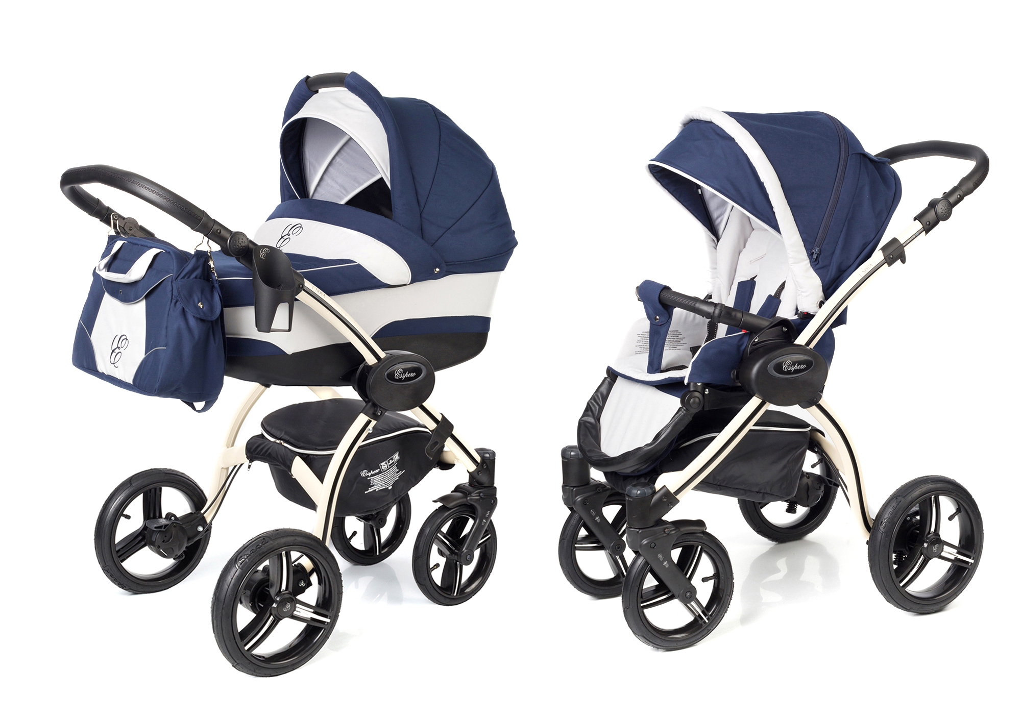 Коляска 2 в 1 Esspero I-Nova (шасси Beige) Navy Grey