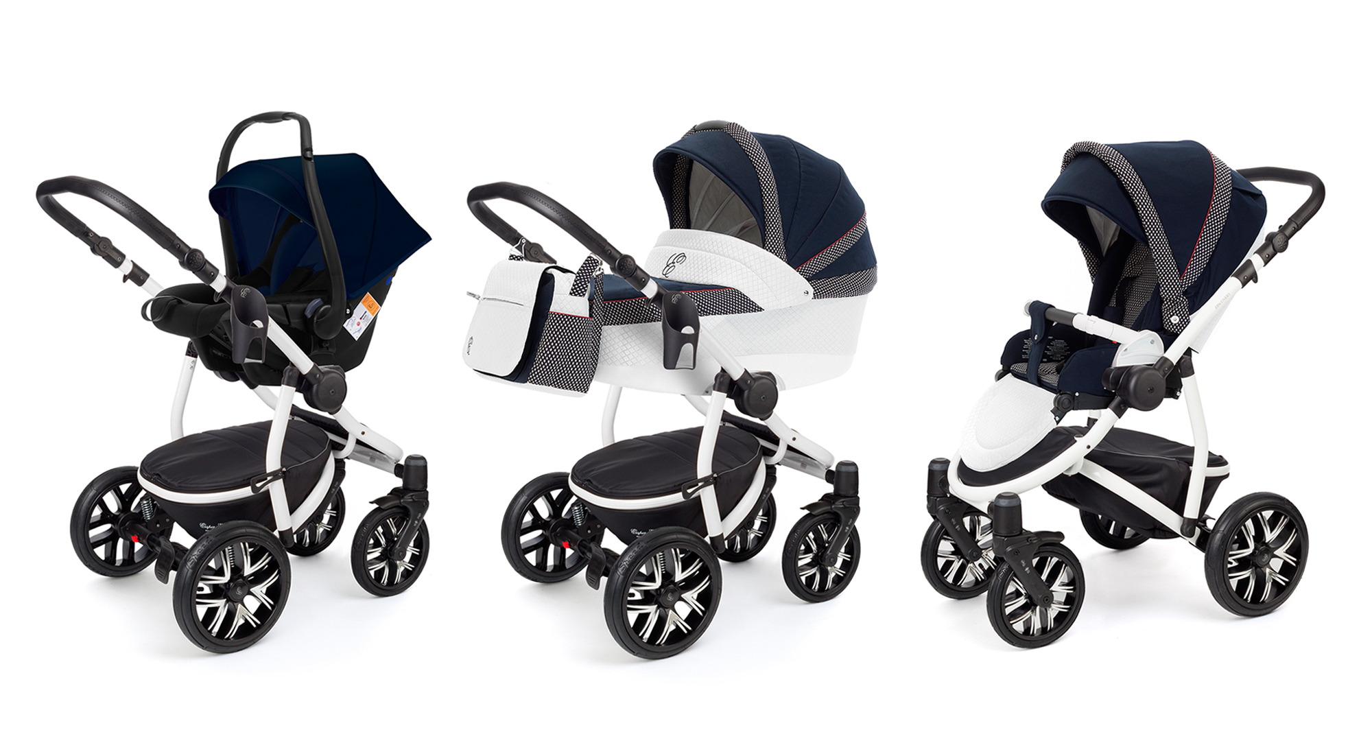 Коляска 3 в 1 Esspero Grand Discovery (шасси White) Royal Deep Ocean