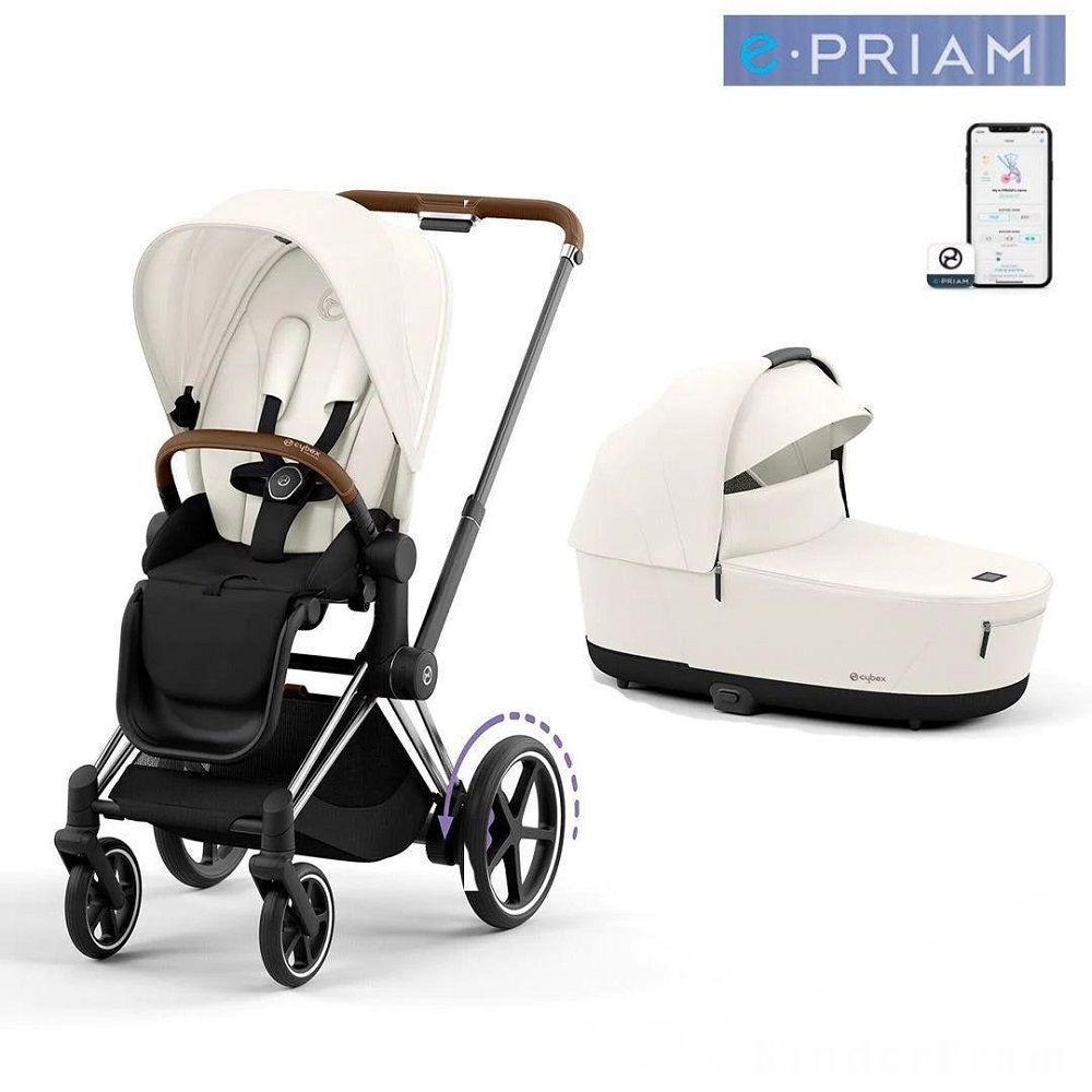 Коляска 2 в 1 Cybex E-Priam 4 Off White