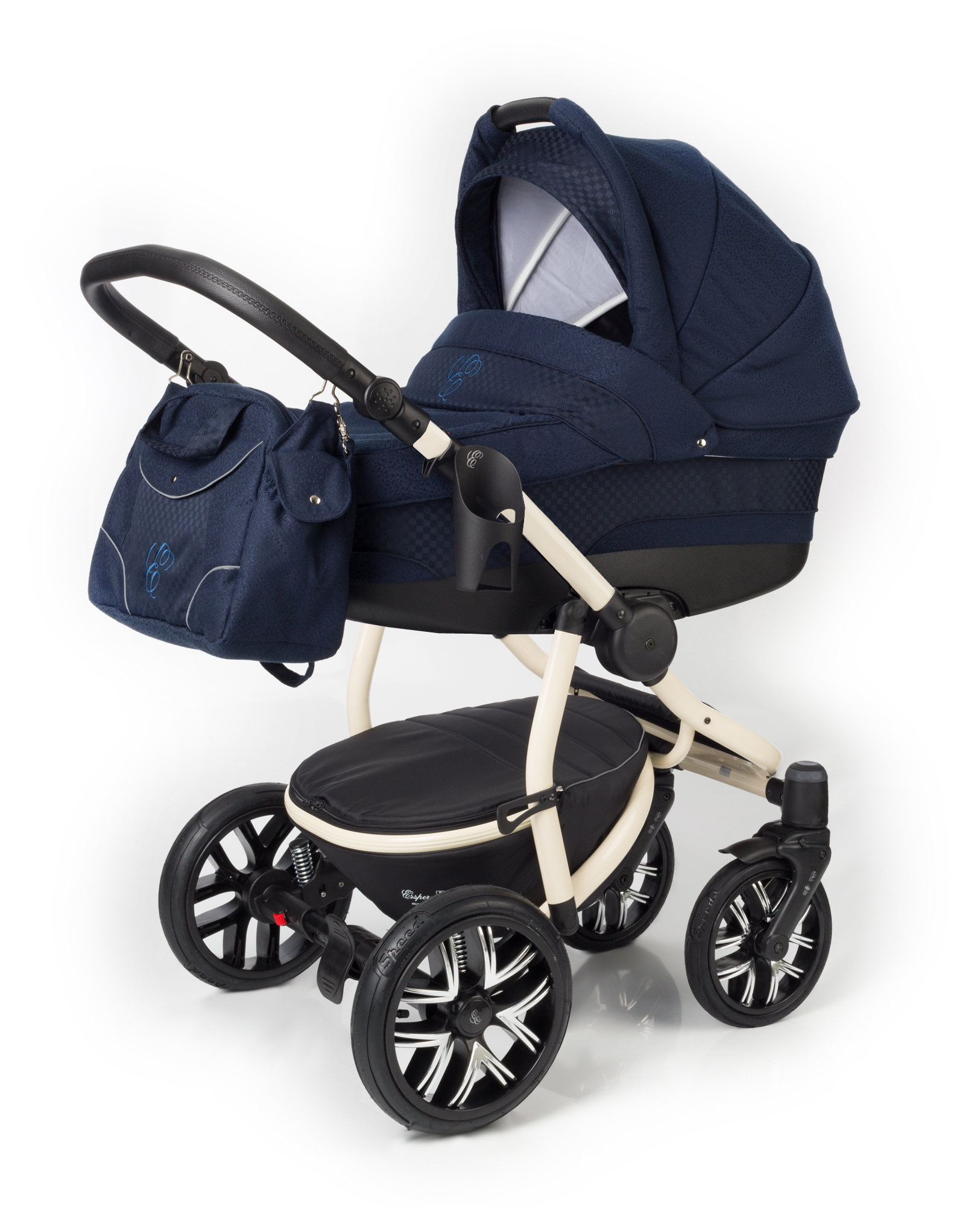 Коляска для новорожденных Esspero Discovery (шасси Beige) Mar Carbon