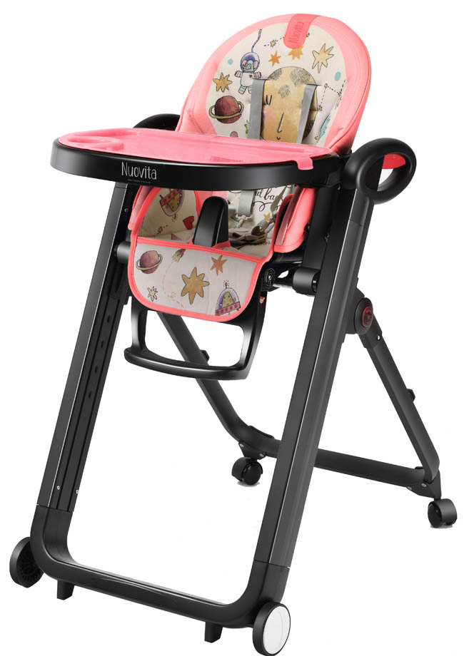 Стульчик для кормления Nuovita Futuro Nero Cosmo Rosa