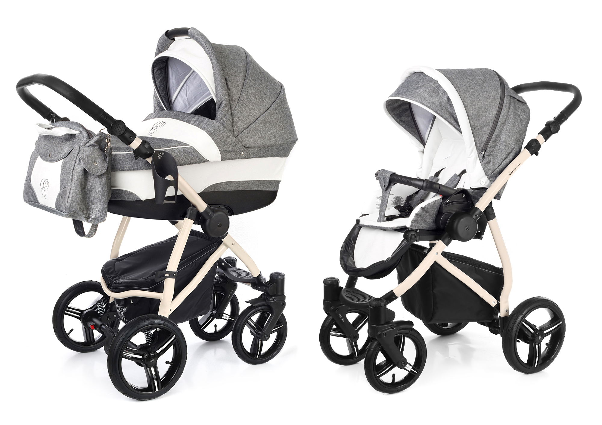 Коляска 2 в 1 Esspero Newborn Lux (шасси Beige) Denim