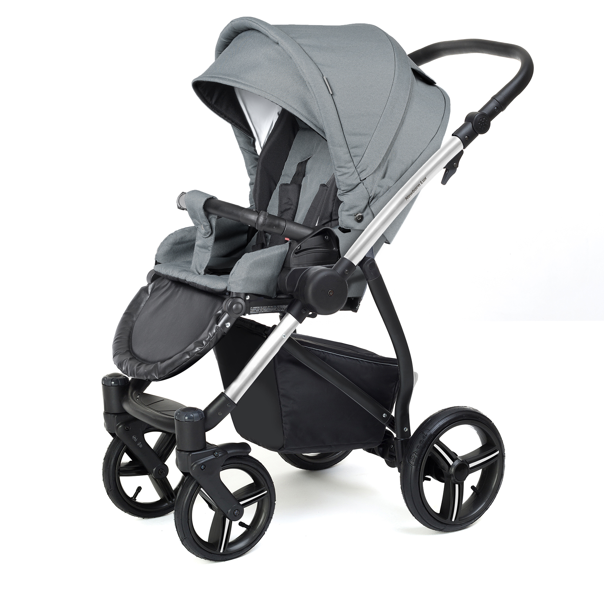 Прогулочная коляска Esspero Newborn Lux Alu (шасси Chrome) Asphalt