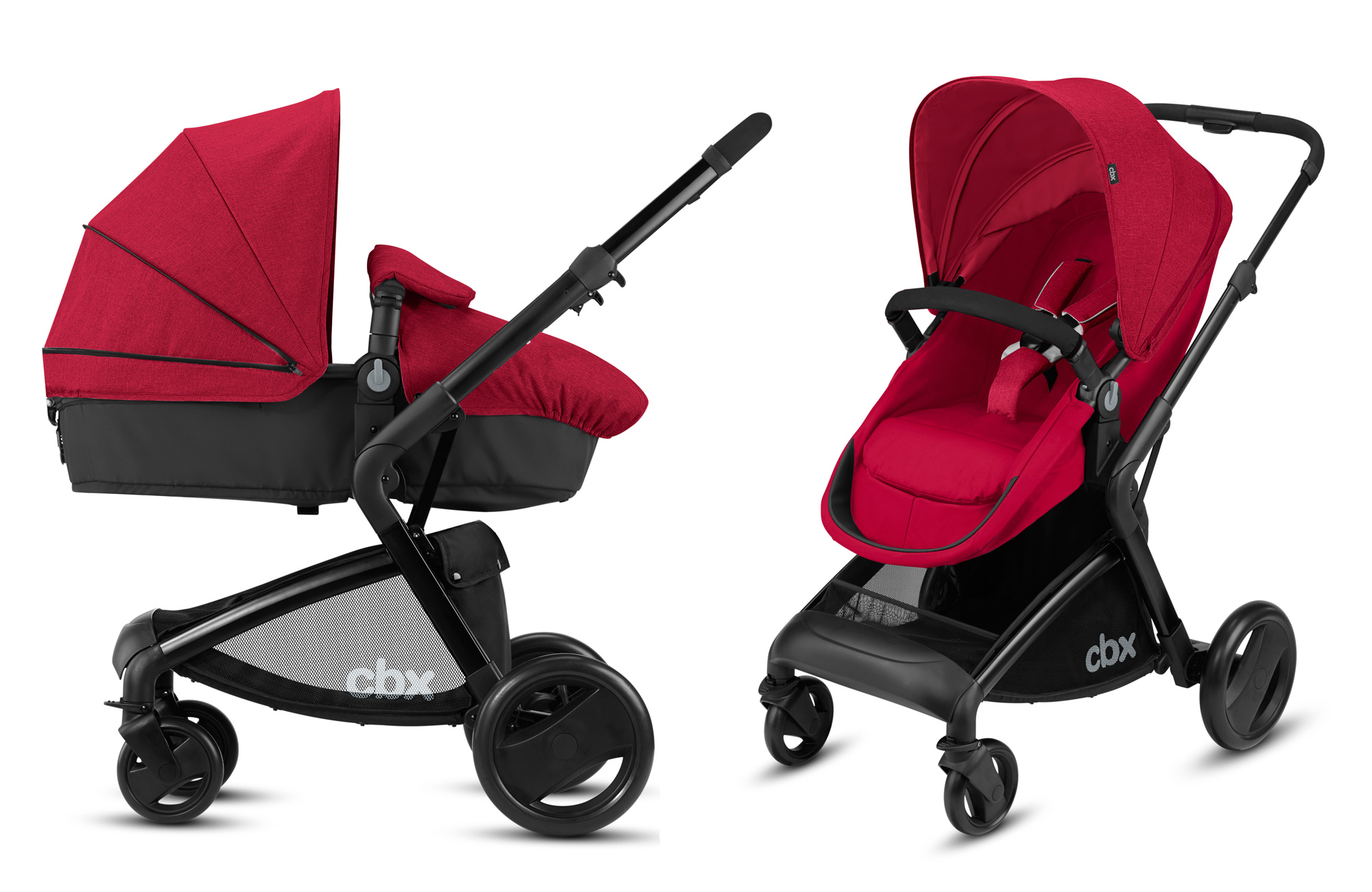 Коляска 2 в 1 CBX by Cybex Bimisi Flex Crunchy Red