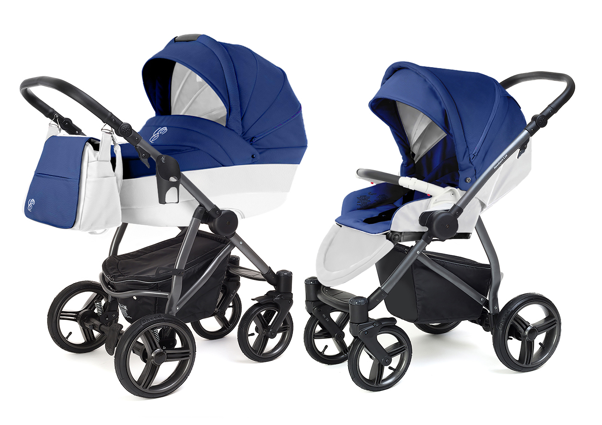 Коляска 2 в 1 Esspero Grand Newborn Lux (шасси Graphite) Mar leatherette
