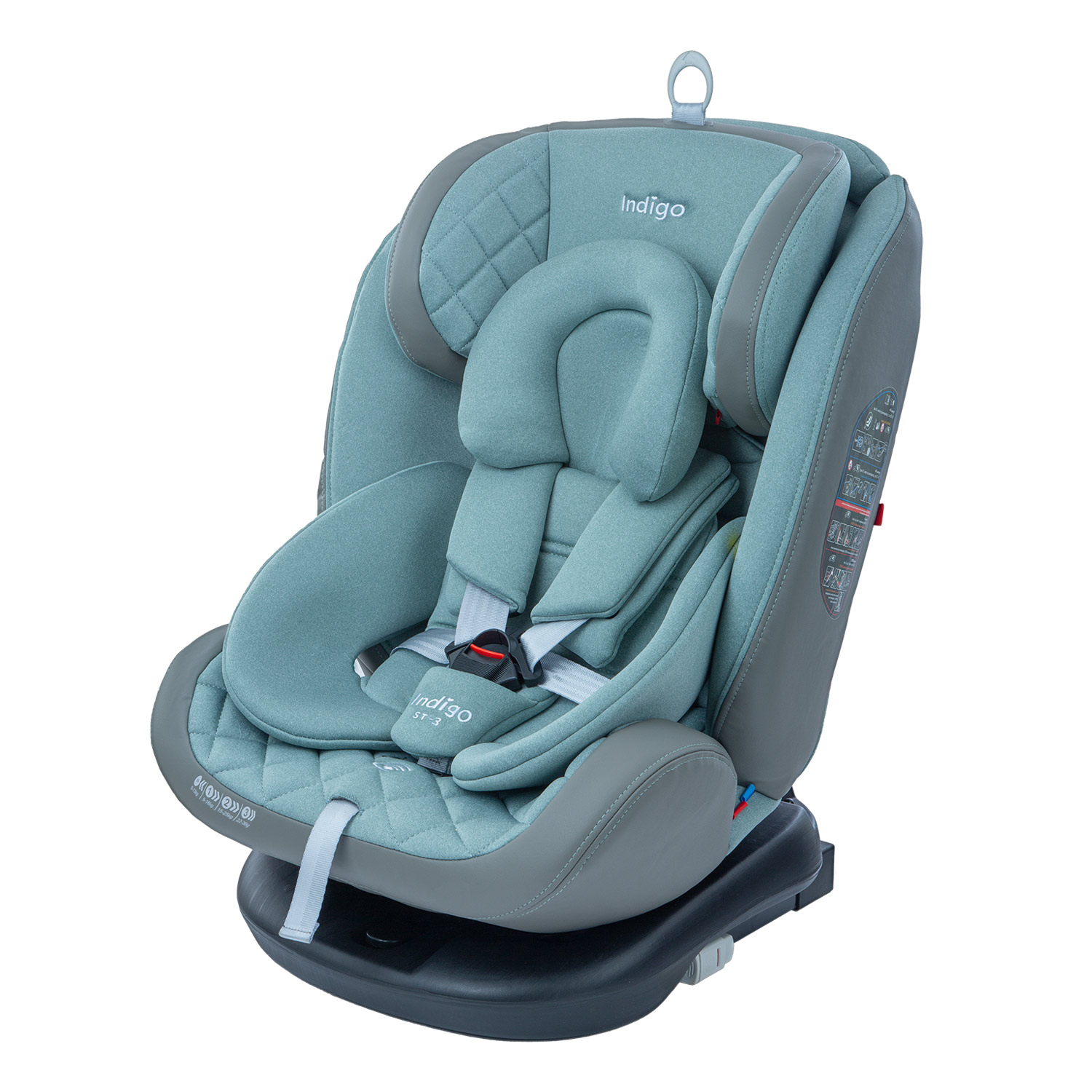 Автокресло Indigo AERO ISOFIX, ST-3, группа 0+1+2+3 шалфей