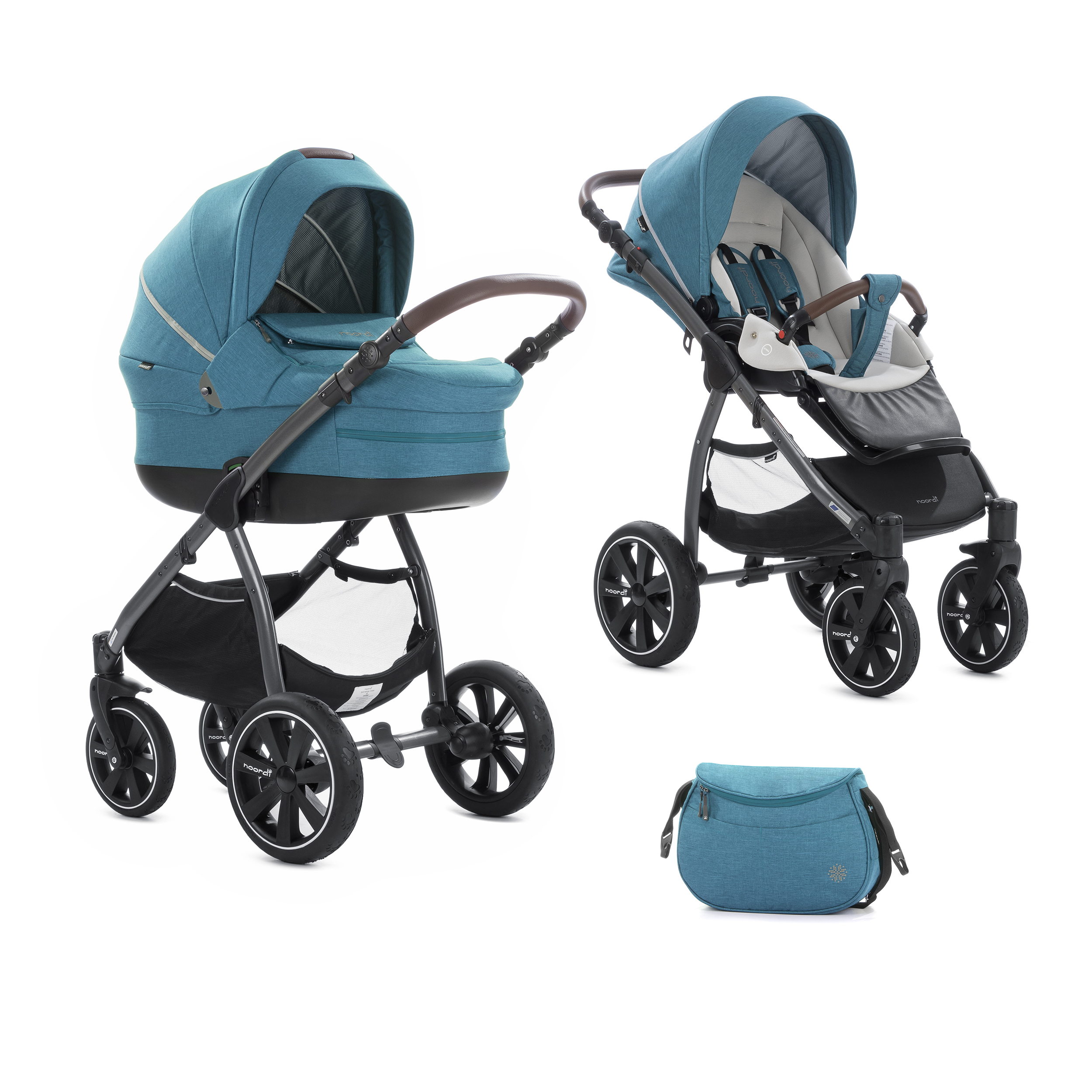 Коляска 2 в 1 Noordi Fjordi Sport Melange Sea Blue Melange 892/1