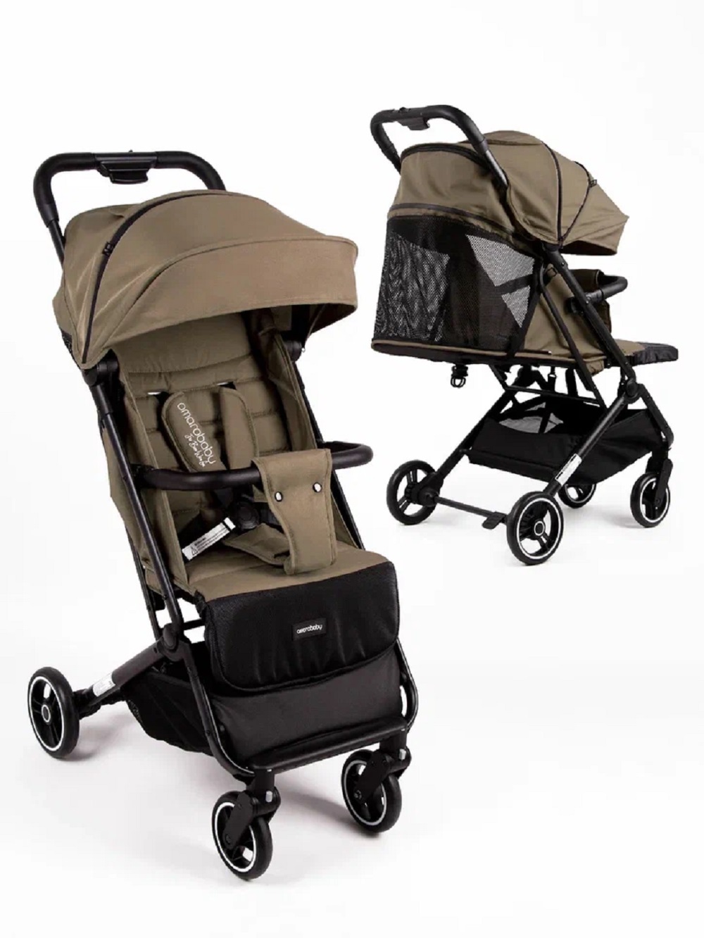Прогулочная коляска Amarobaby Route Коричневый