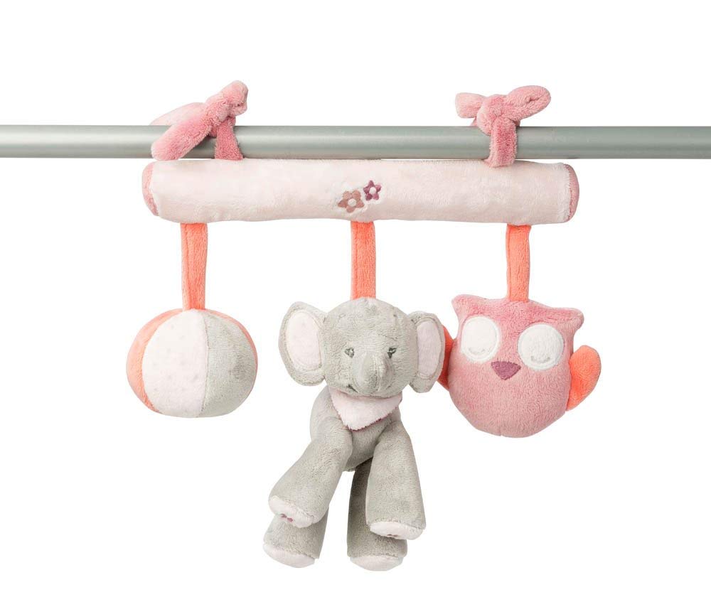 Мягкая игрушка на завязках Nattou Soft Toy Adele Valentine Слоник и Мышка 424233