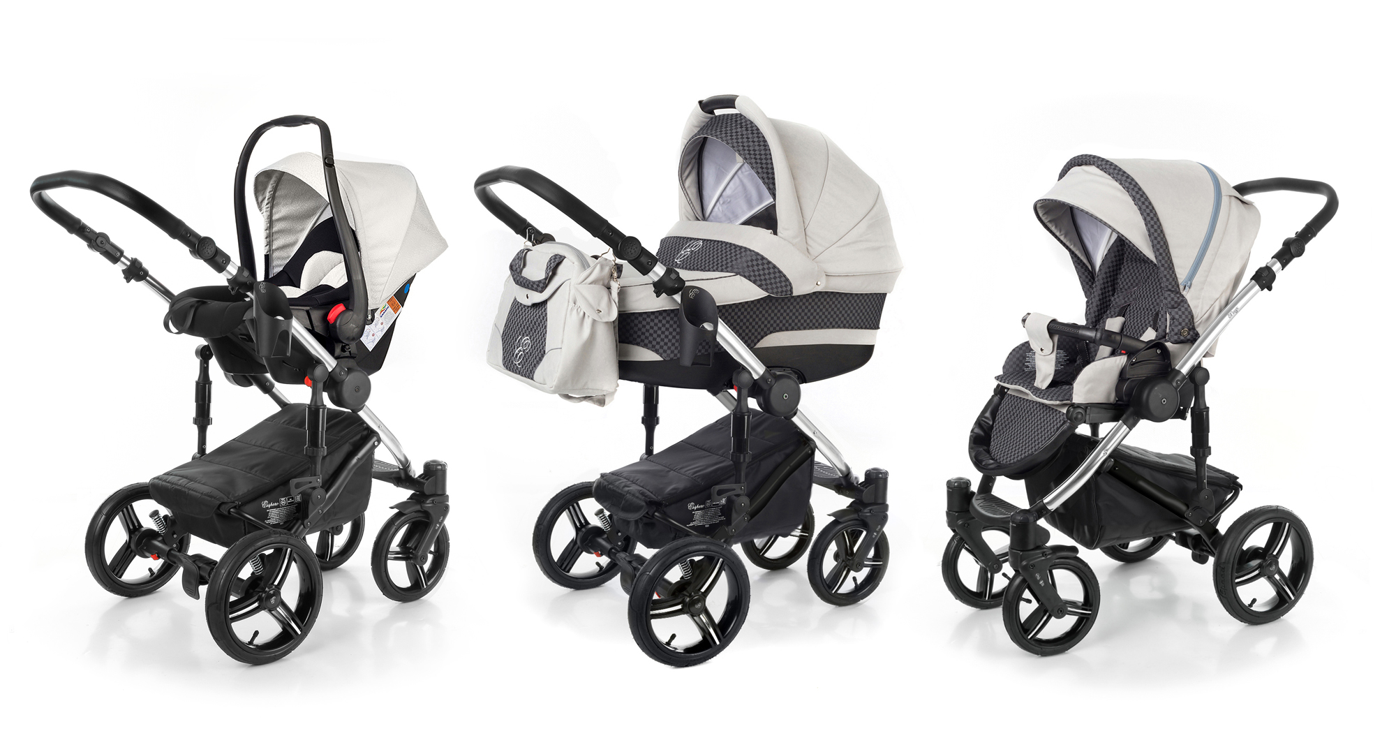 Коляска 3 в 1 Esspero Magic (шасси Chrome) Grey Carbon