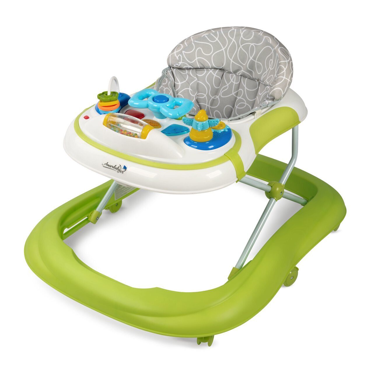 Ходунки детские с электронной игровой панелью AmaroBaby Strolling Baby Green