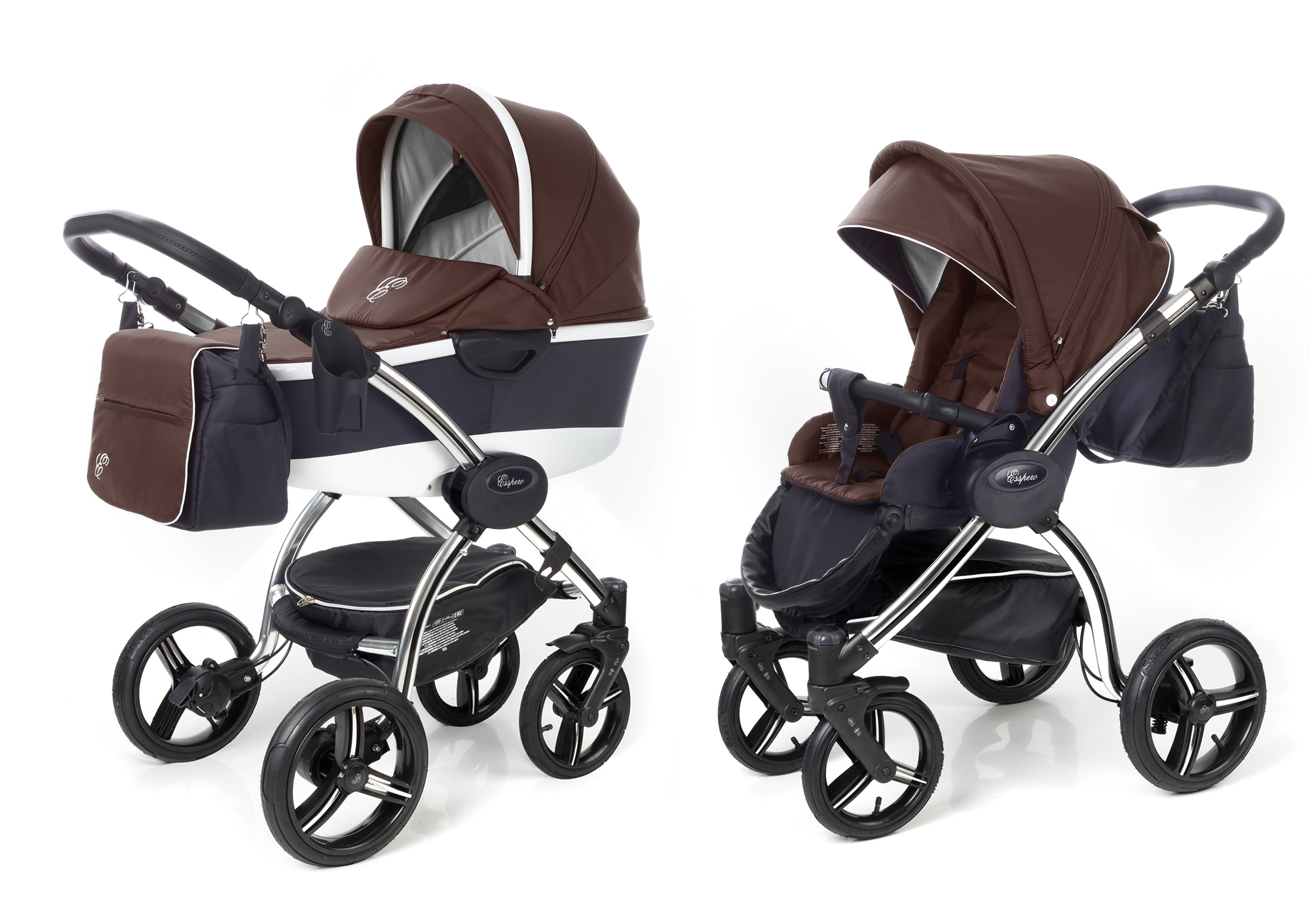 Коляска 2 в 1 Esspero I-Nova Alu (шасси Chrome) Brown