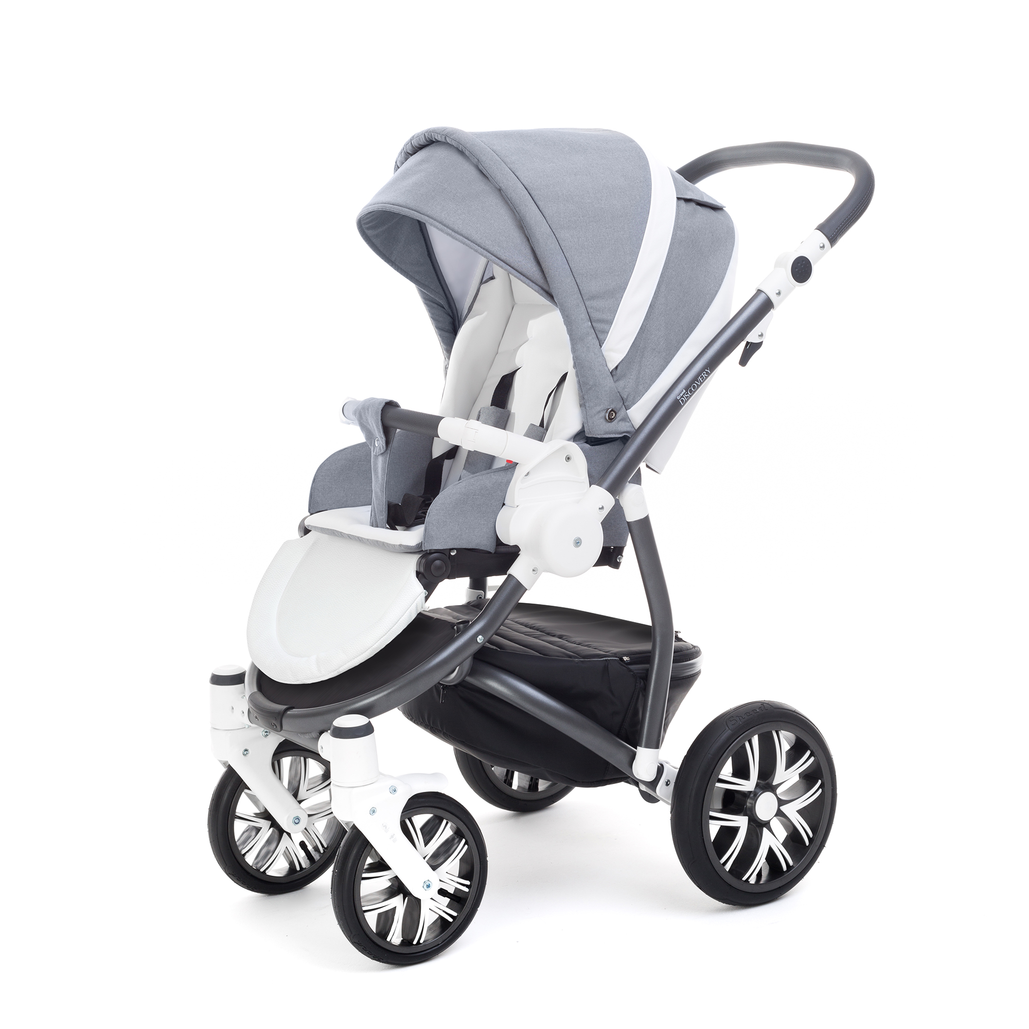 Прогулочная коляска Esspero Grand Discovery (шасси Graphite White) Jeans Grey