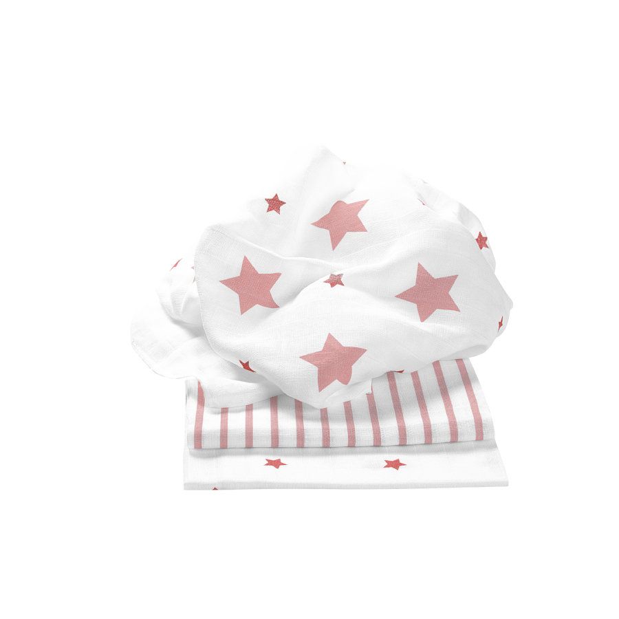 Салфетка Odenwalder 80x80 см в коробке Stars Stripes (3 шт) 010087-1 Light Coral 0815