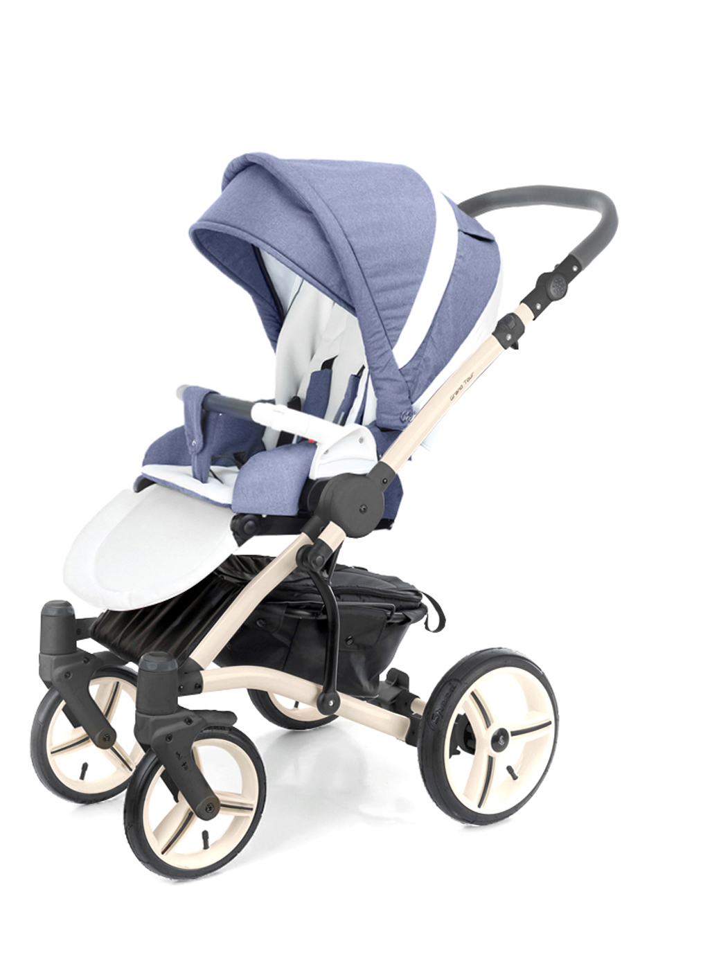 Прогулочная коляска Esspero Grand Tour (шасси Beige) Jeans Blue