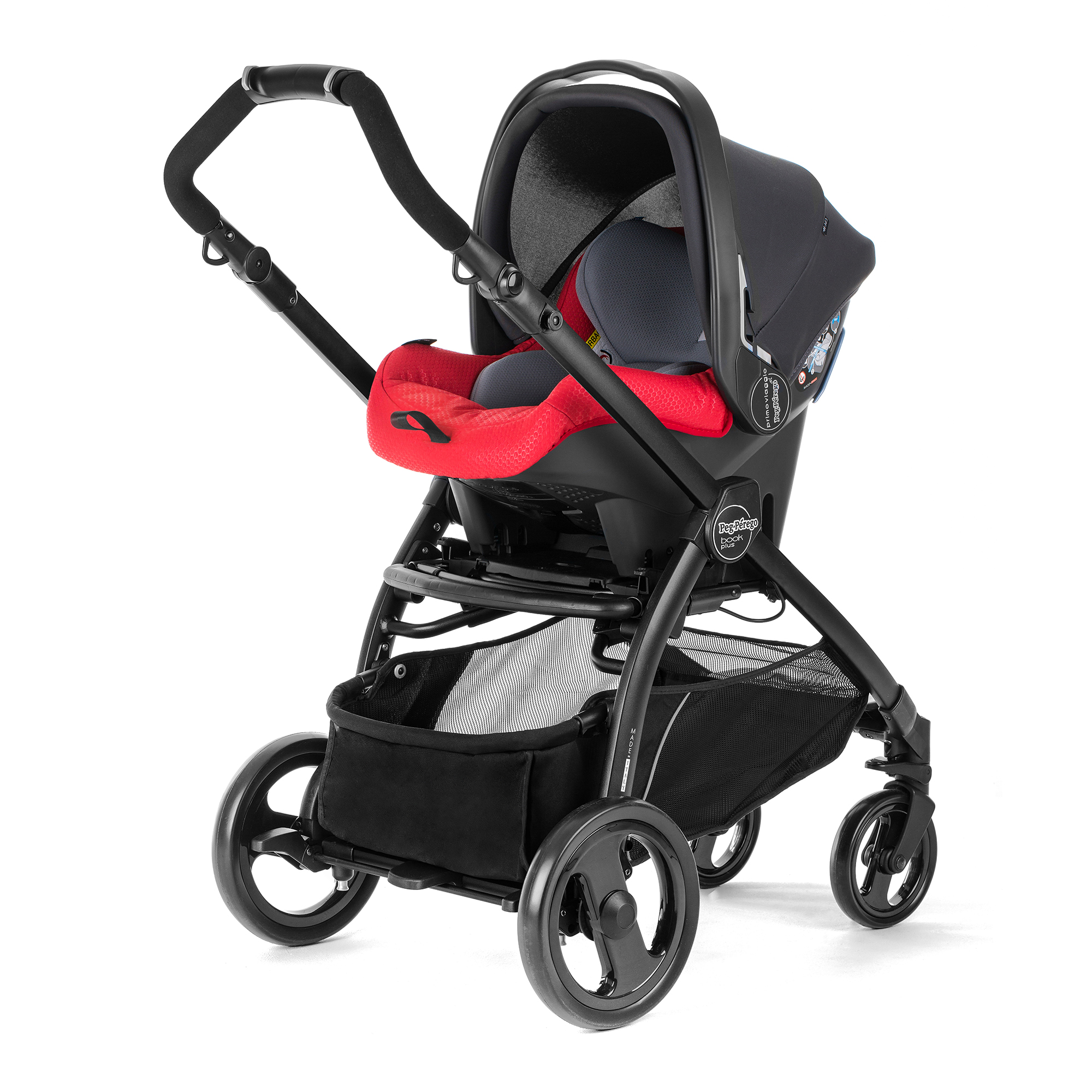 Автокресло Peg Perego Primo Viaggio SL на шасси Book Plus Bloom Red