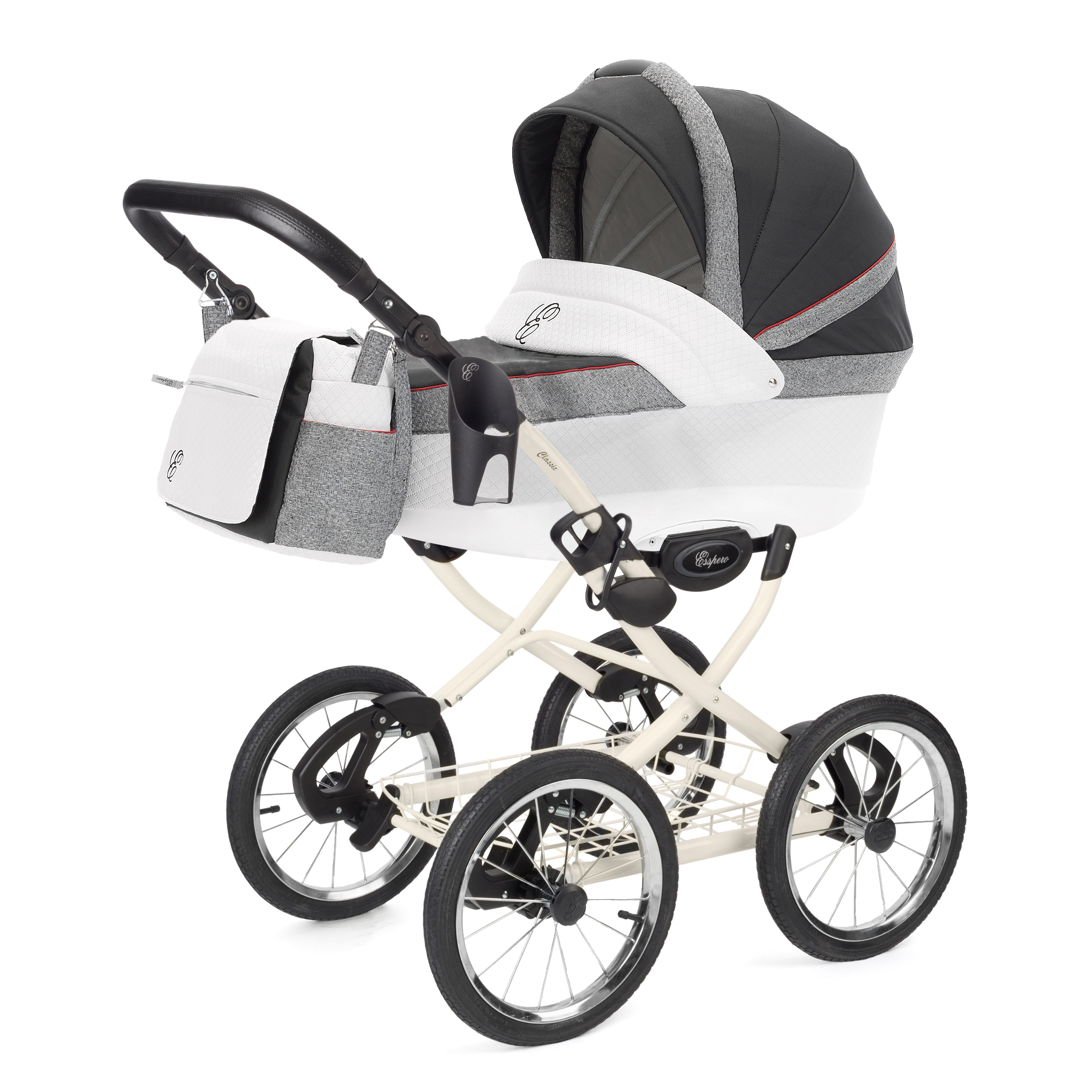 Коляска для новорожденных Esspero Grand Classic (шасси Beige) Royal Grey