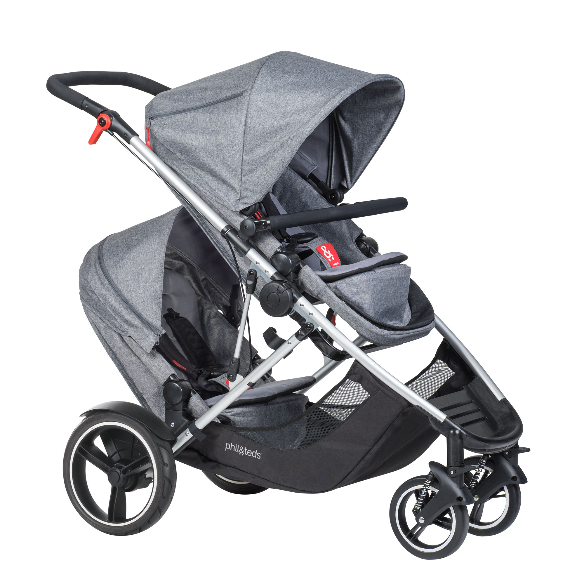 Коляска для двойни Phil & Teds Voyager Charcoal