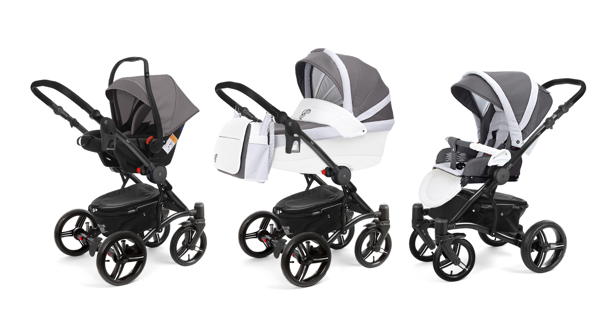 Коляска 3 в 1 Esspero Tour Leatherette (шасси Black) Royal Light Grey