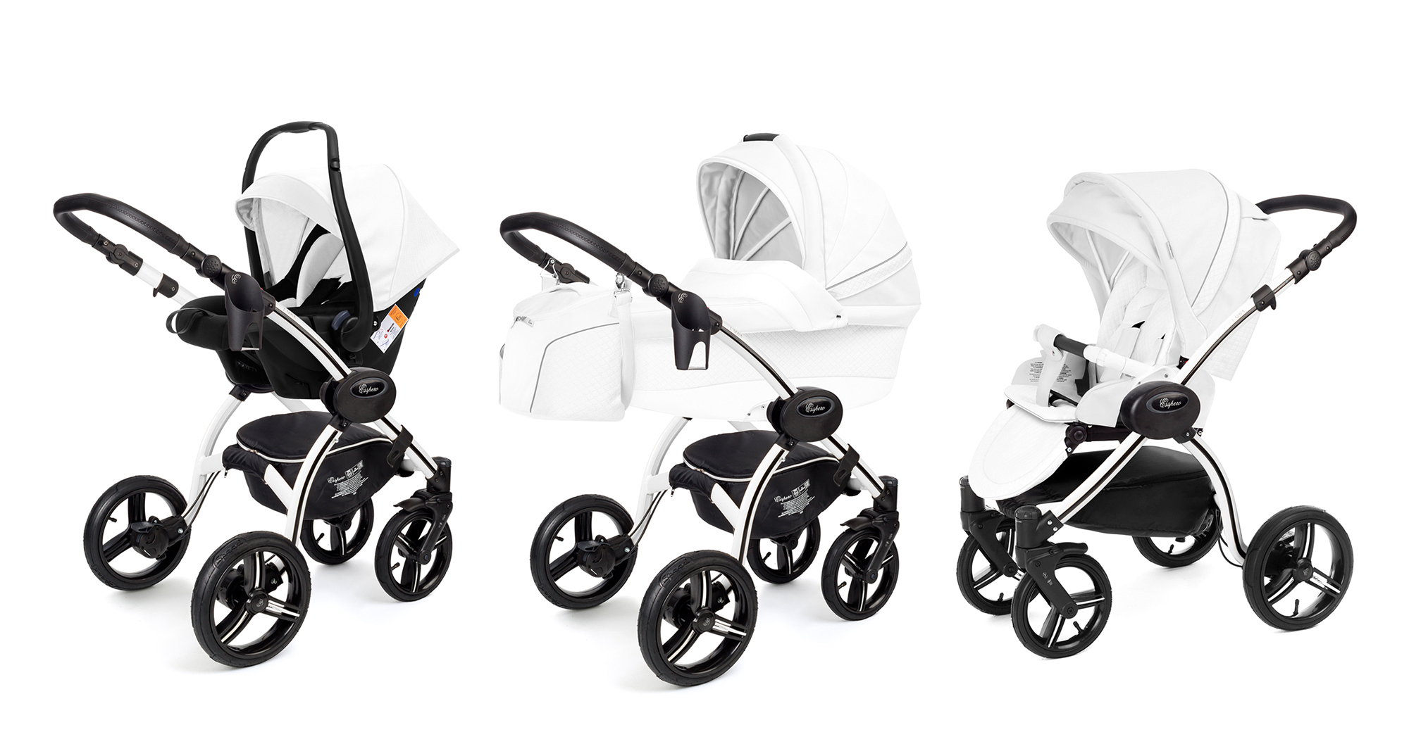 Коляска 3 в 1 Esspero Grand I-Nova (шасси White) Nappa White